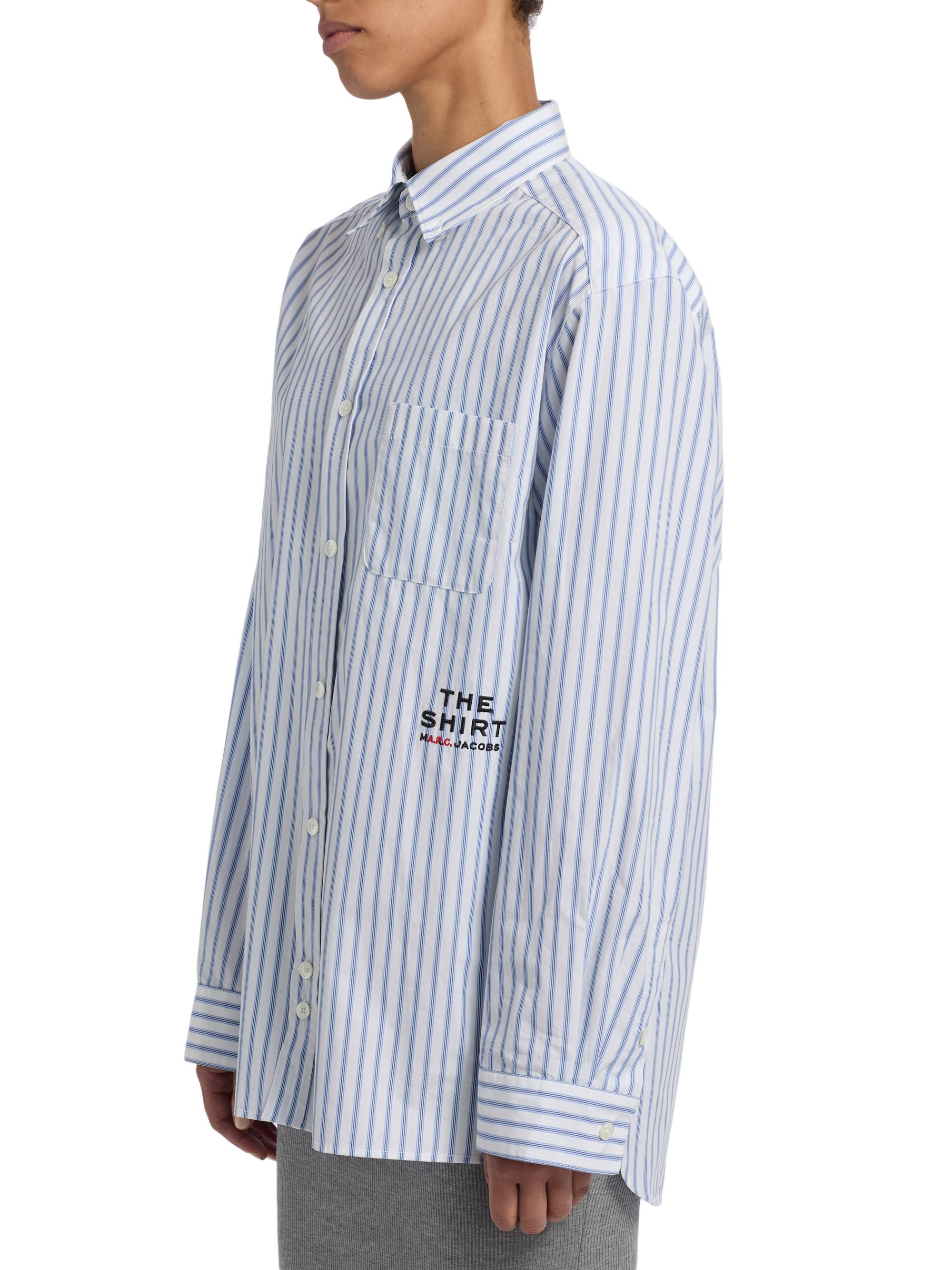 Marc Jacobs x A.P.C. Logo-Embroidered Striped Cotton Poplin Shirt