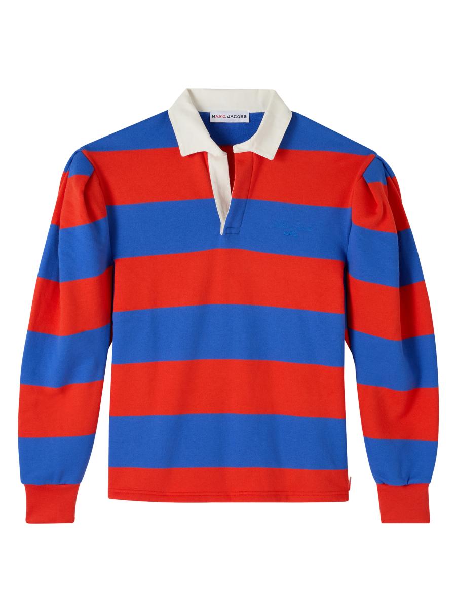 APC ✖️ MARC JACOBS ストライプ ラガーシャツ Marc Jacobs x A.P.C. Striped Oversized-Fit Polo Shirt | Saks Fifth