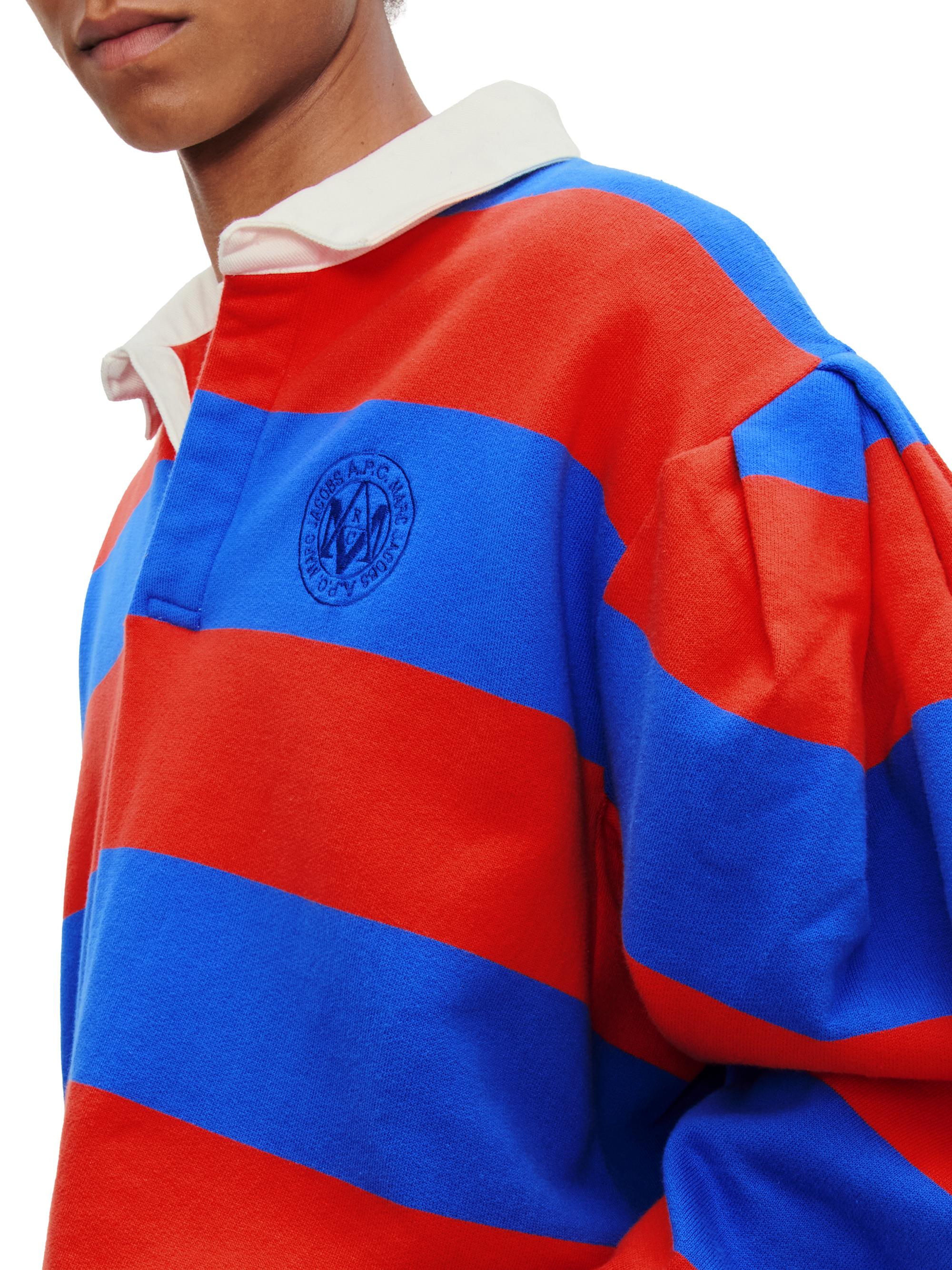 Marc Jacobs x A.P.C. Striped Oversized-Fit Polo Shirt | Saks Fifth