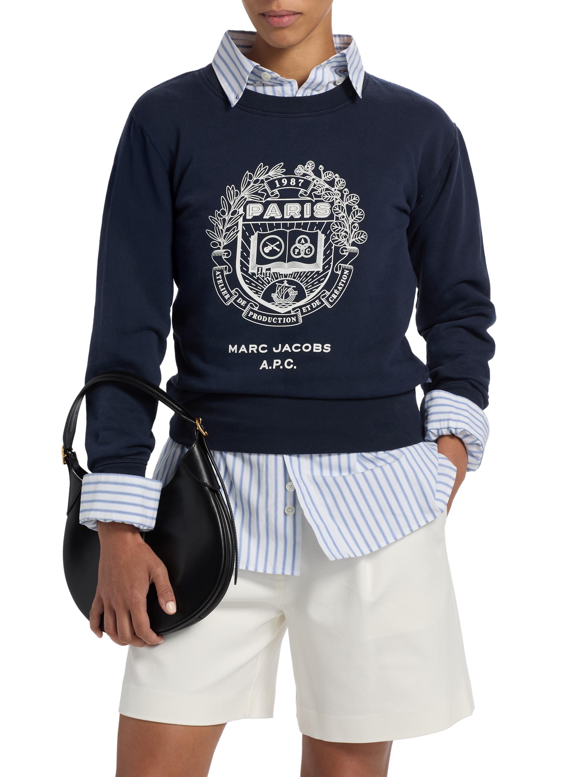 Marc Jacobs x A.P.C. Logo Shrunken-Fit Cotton Sweatshirt