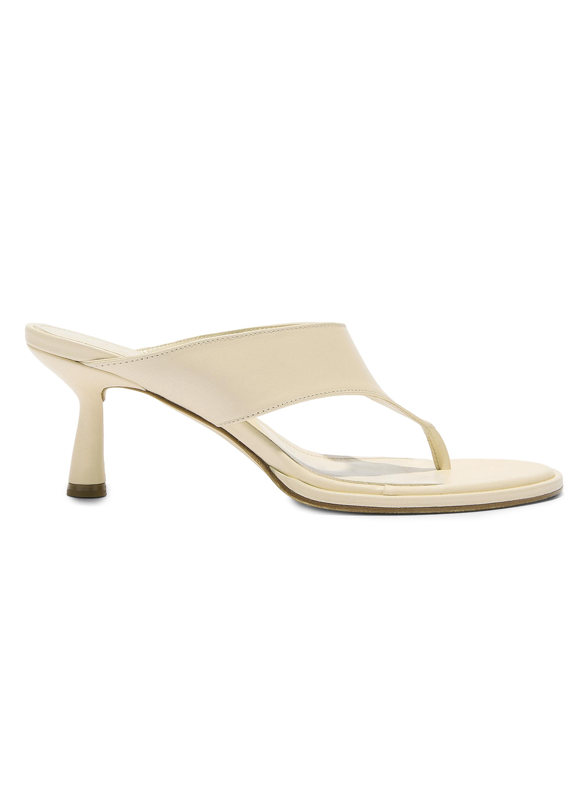 aeyde Women's Olenna Leather Thong Sandals - Creamy