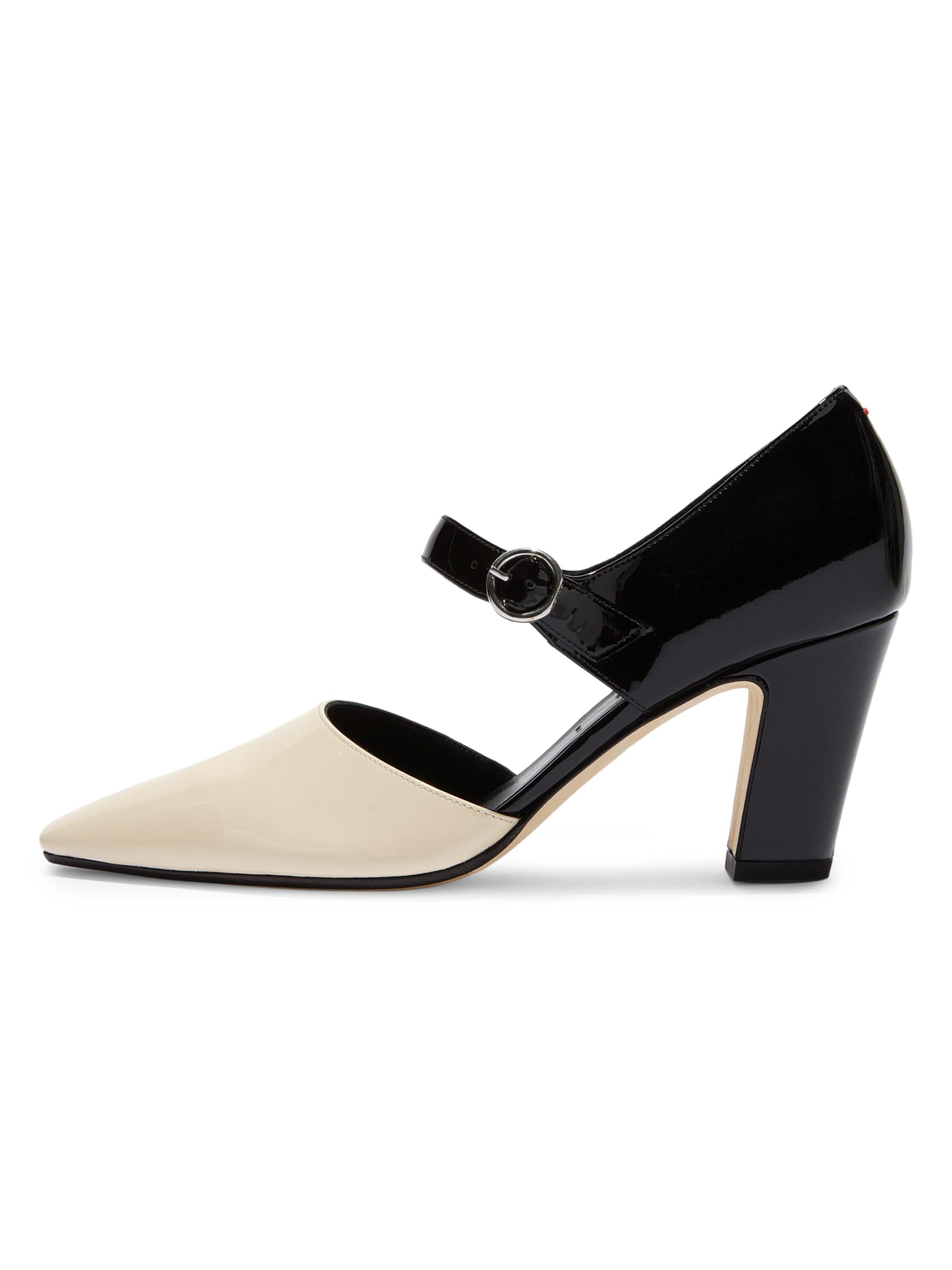 aeyde Women's Isidora Patent Leather Mary Jane Pumps - Black Creamy