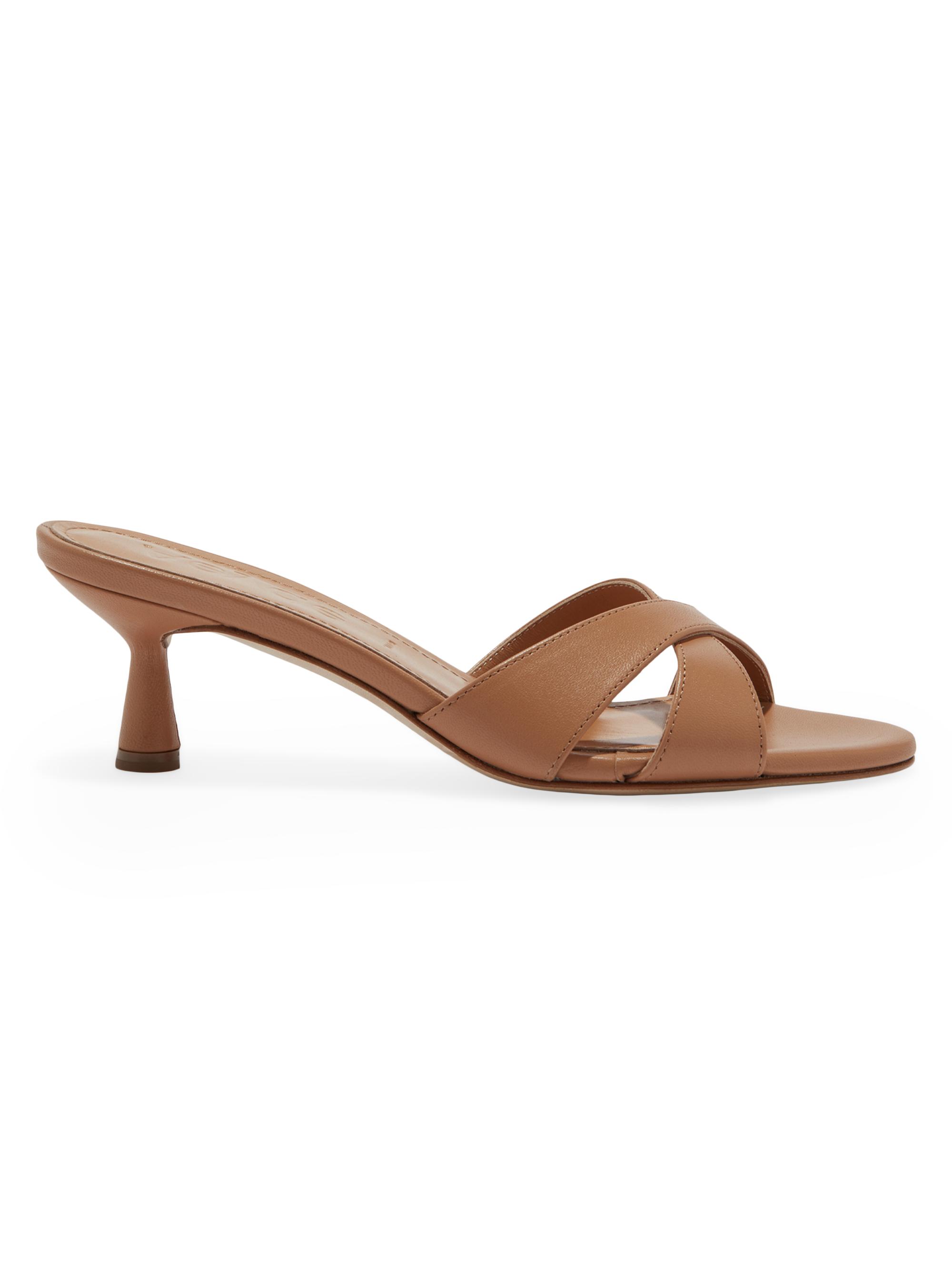 aeyde Women's Vero Leather Mules - Hazelnut