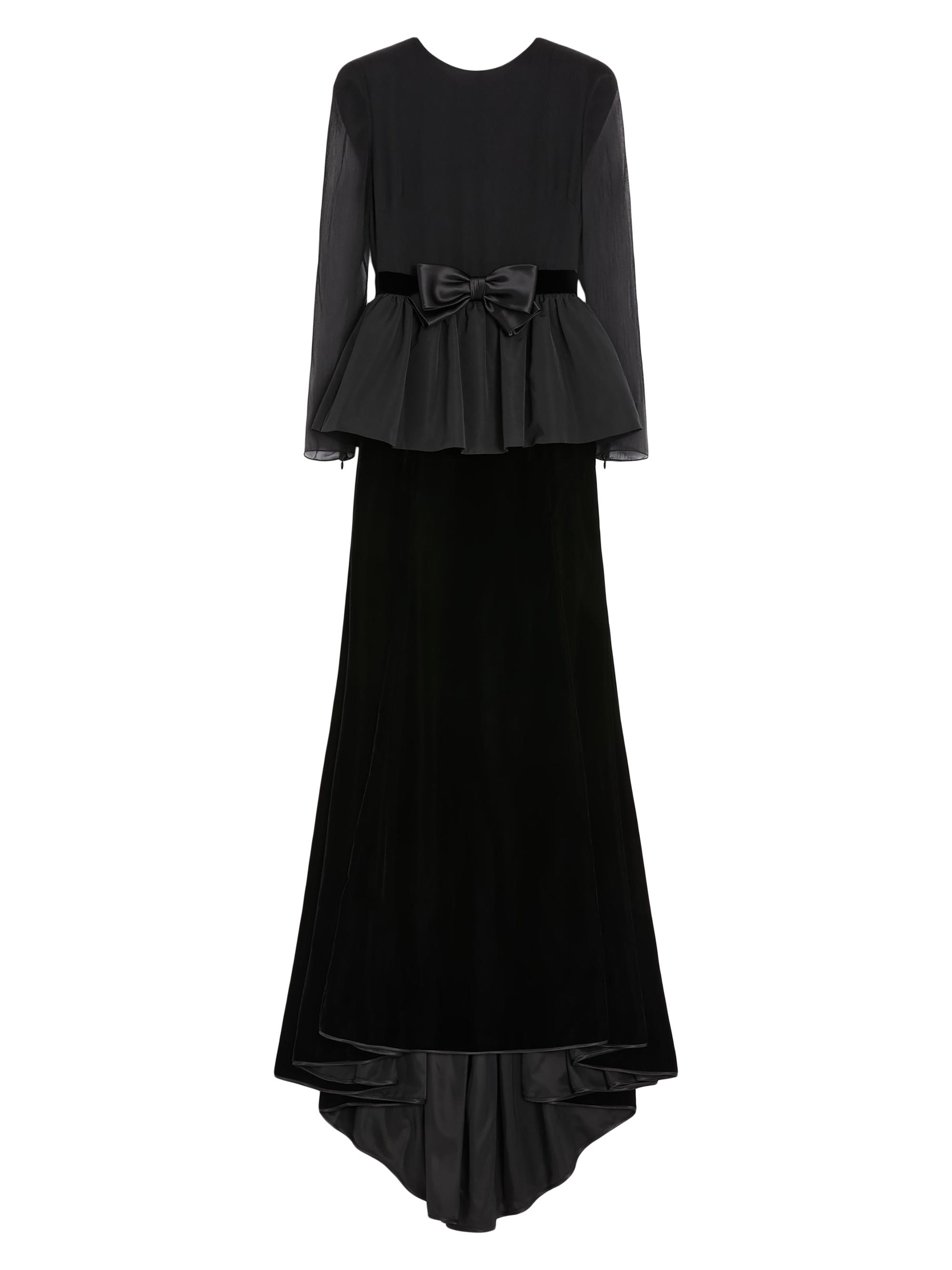 Valentino Garavani Women's Long Dress in Sable Velvet - Black