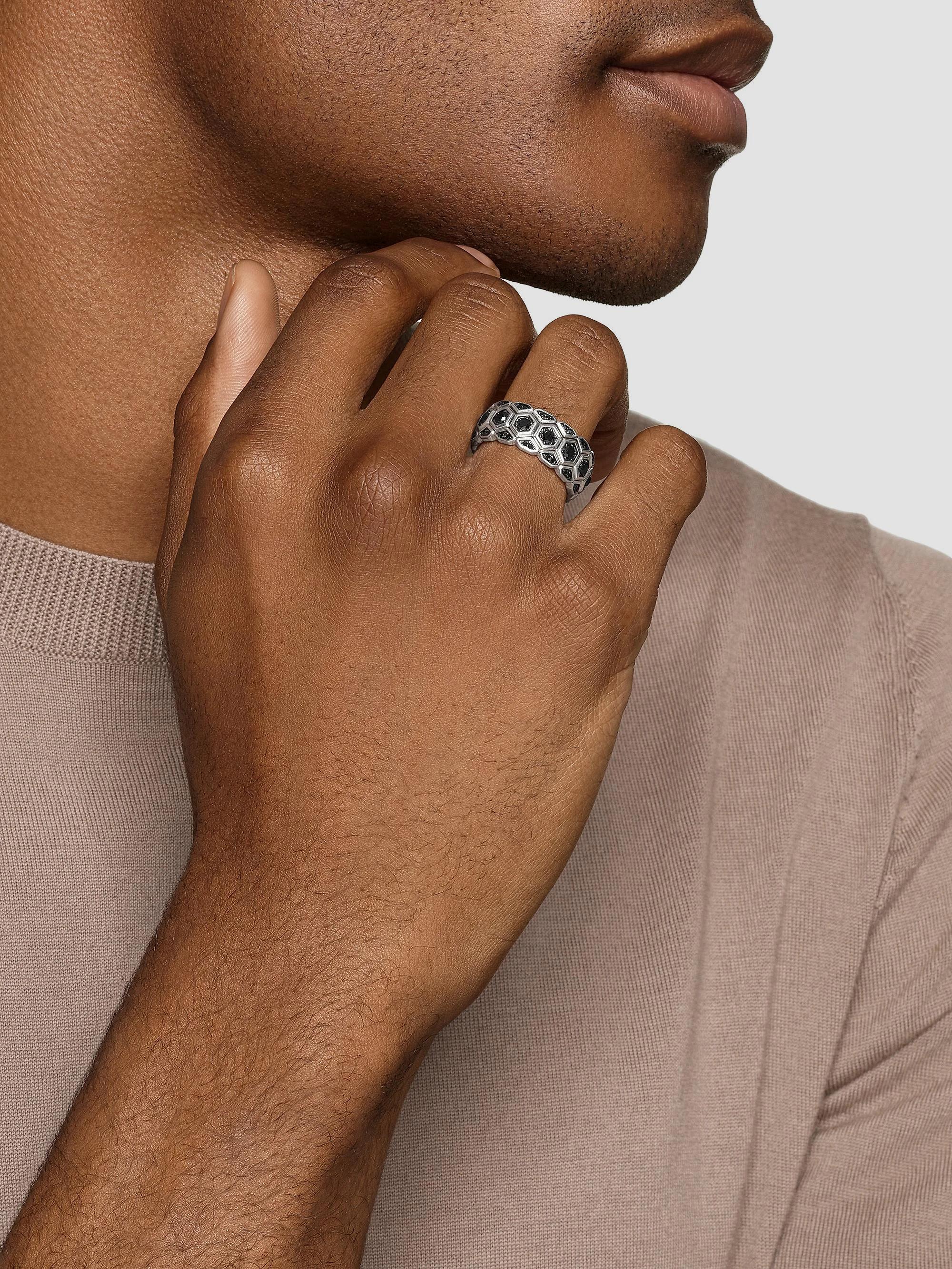 David Yurman Hex Stack Ring in Sterling Silver | Saks Fifth Avenue