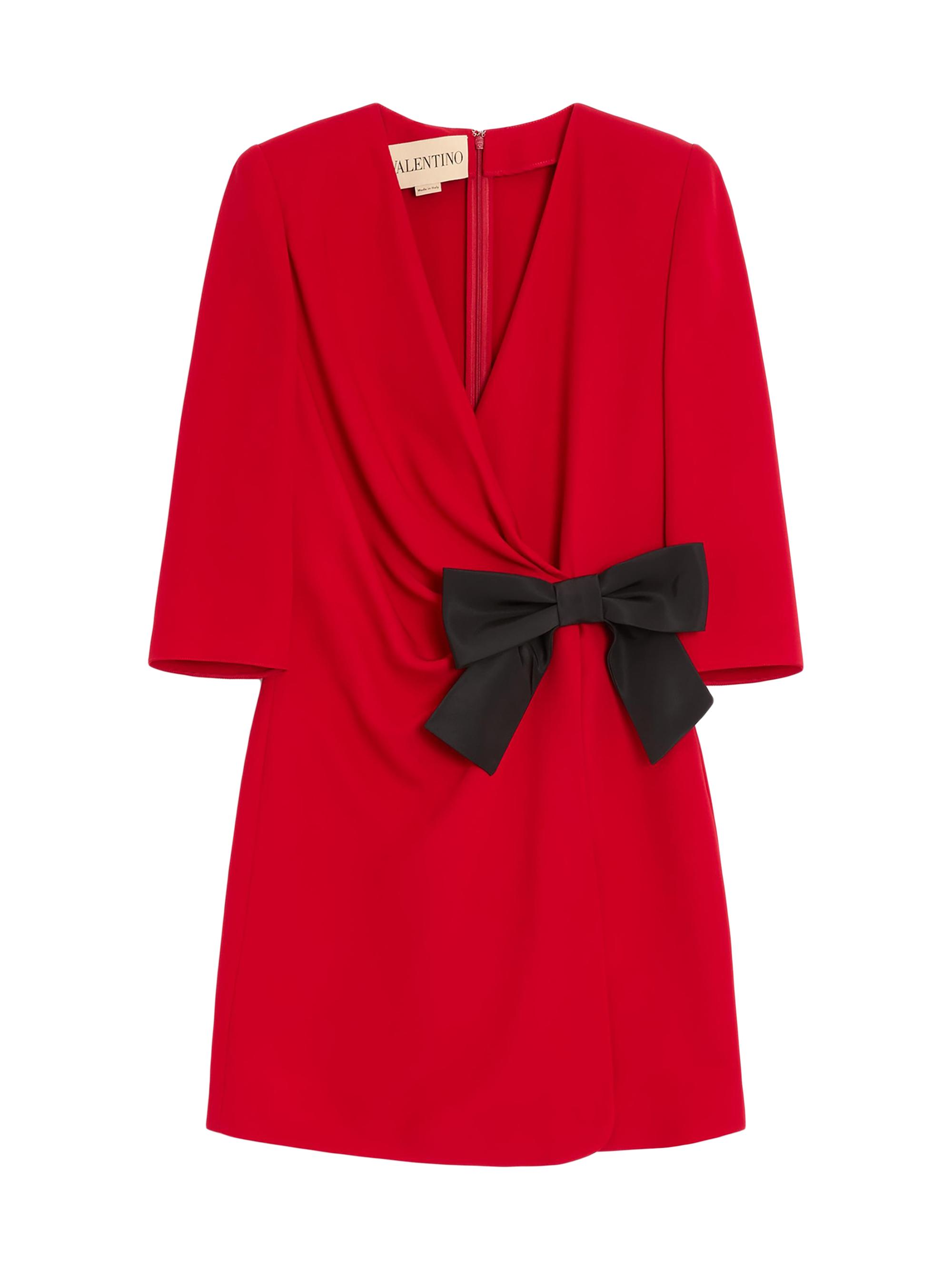 Valentino Garavani Women's Cady Couture Short Dress with Faille Bow - Paris Black