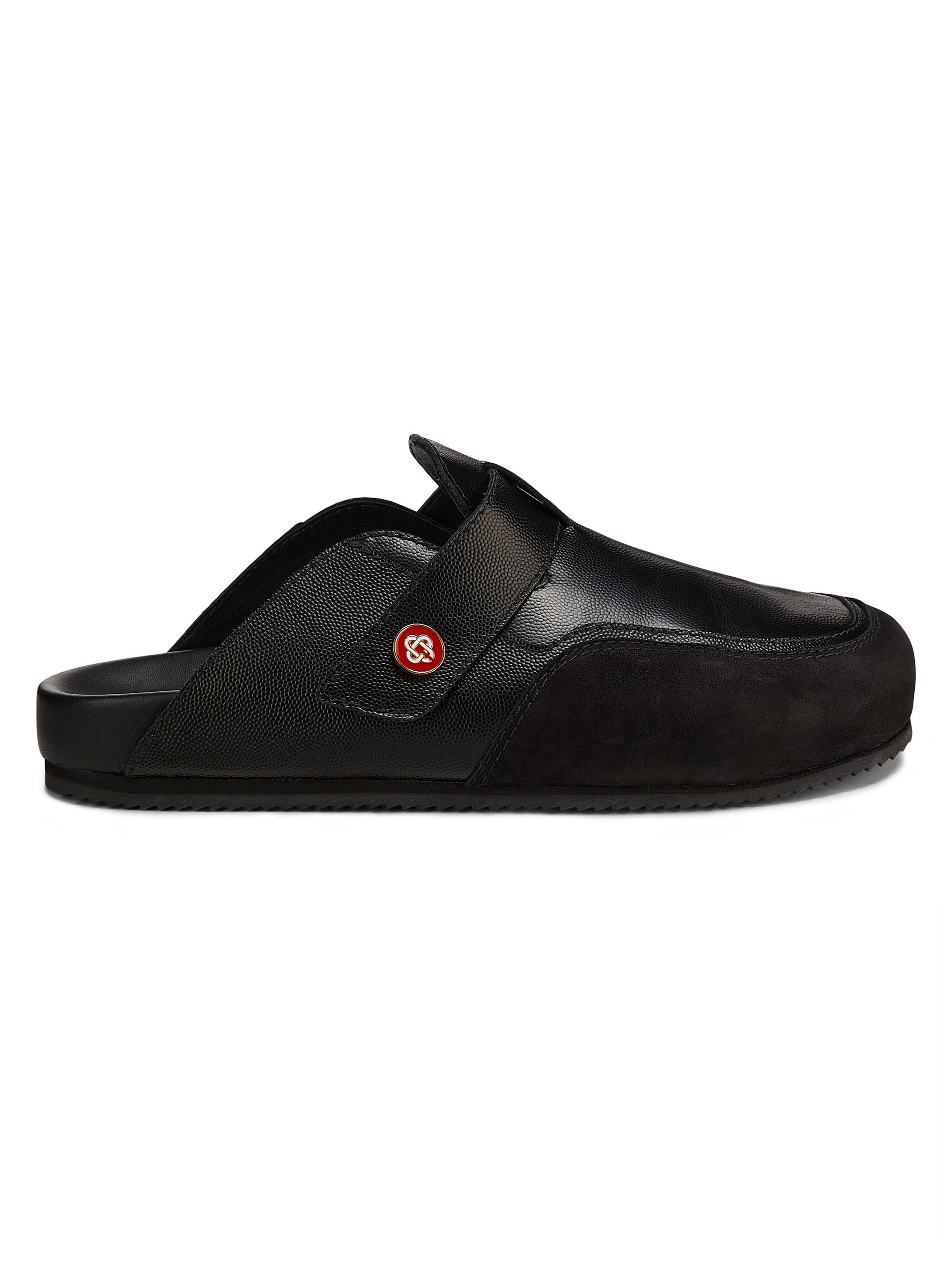Casablanca Men's Outdoor Logo-Detail Leather Mules - Black