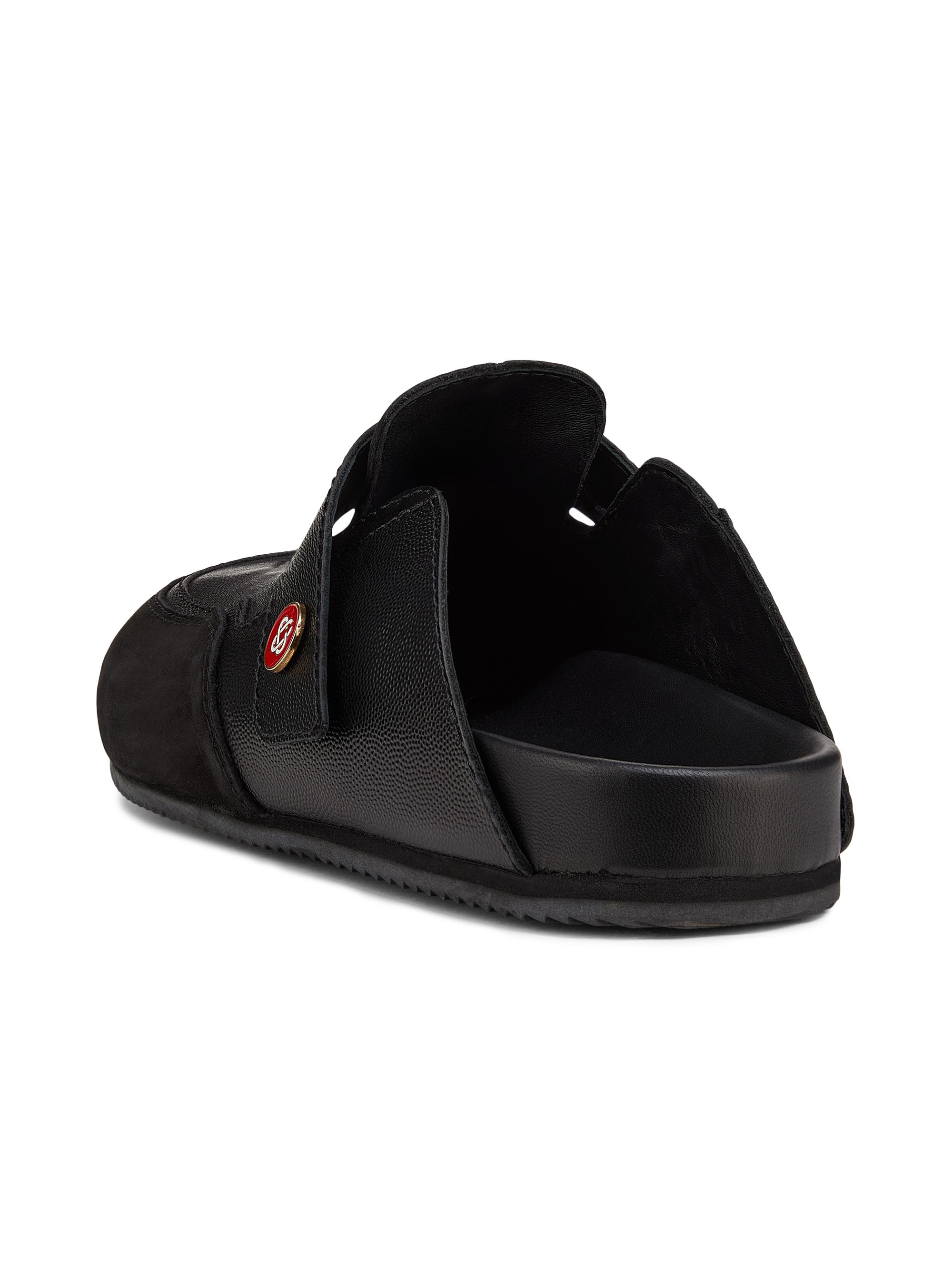 Casablanca Outdoor Logo-Detail Leather Mules | Saks Fifth Avenue