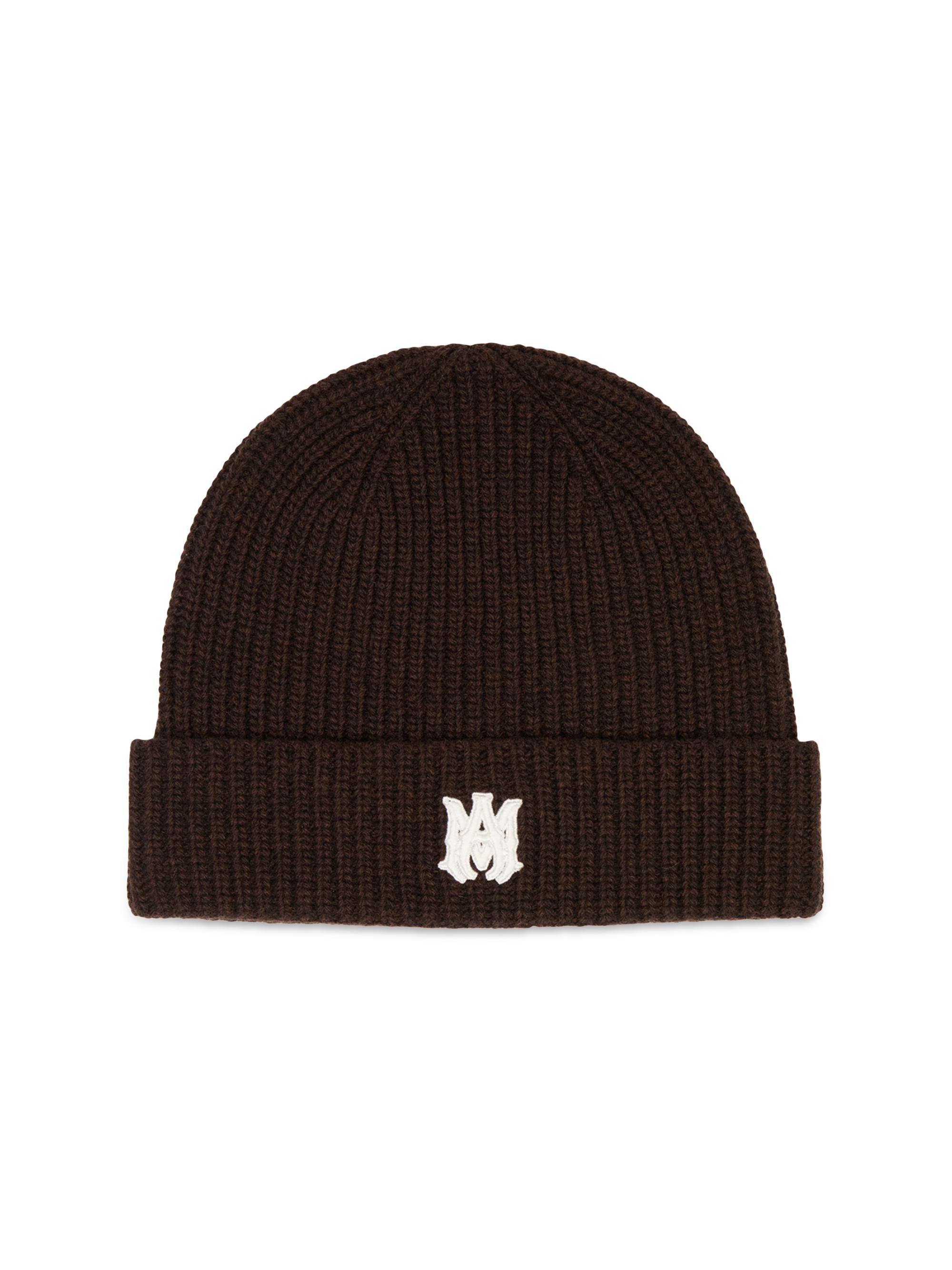 Amiri Men's Logo Virgin Wool Beanie - Dark Brown | Thumbnail 2