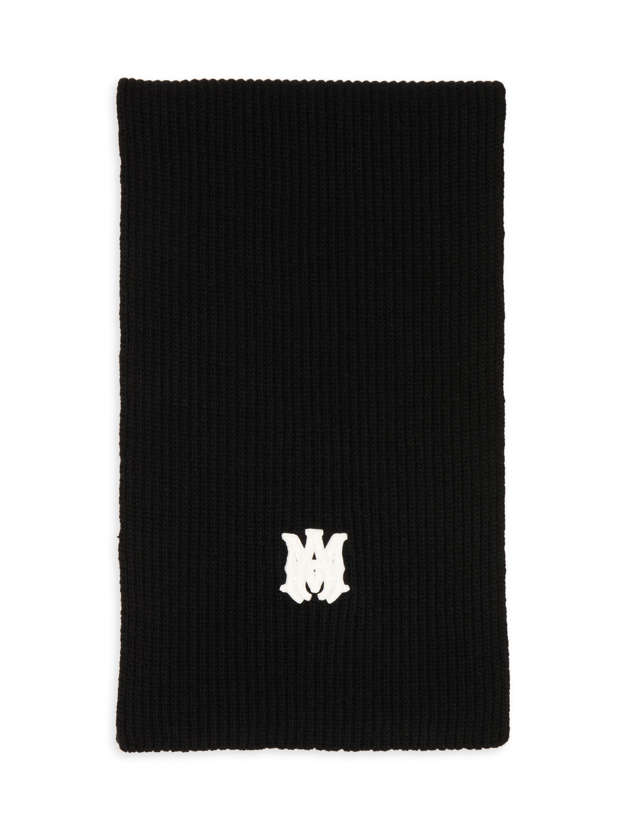 Amiri Men's Logo Virgin Wool Scarf - Black
