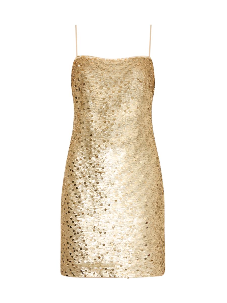 Milly Women's Colette Dotted Sequin Minidress In Gold