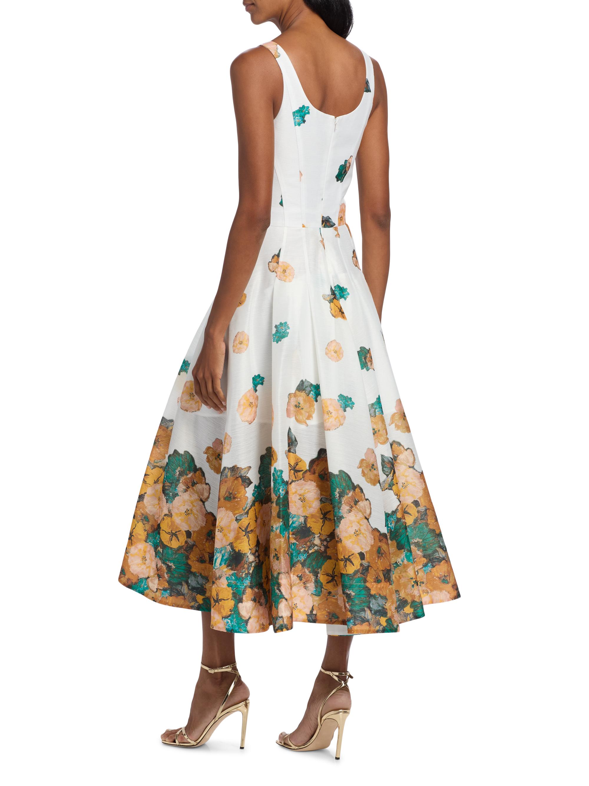 knee length dresses for ladies Heidi Navy Midi Corset Sun Dress