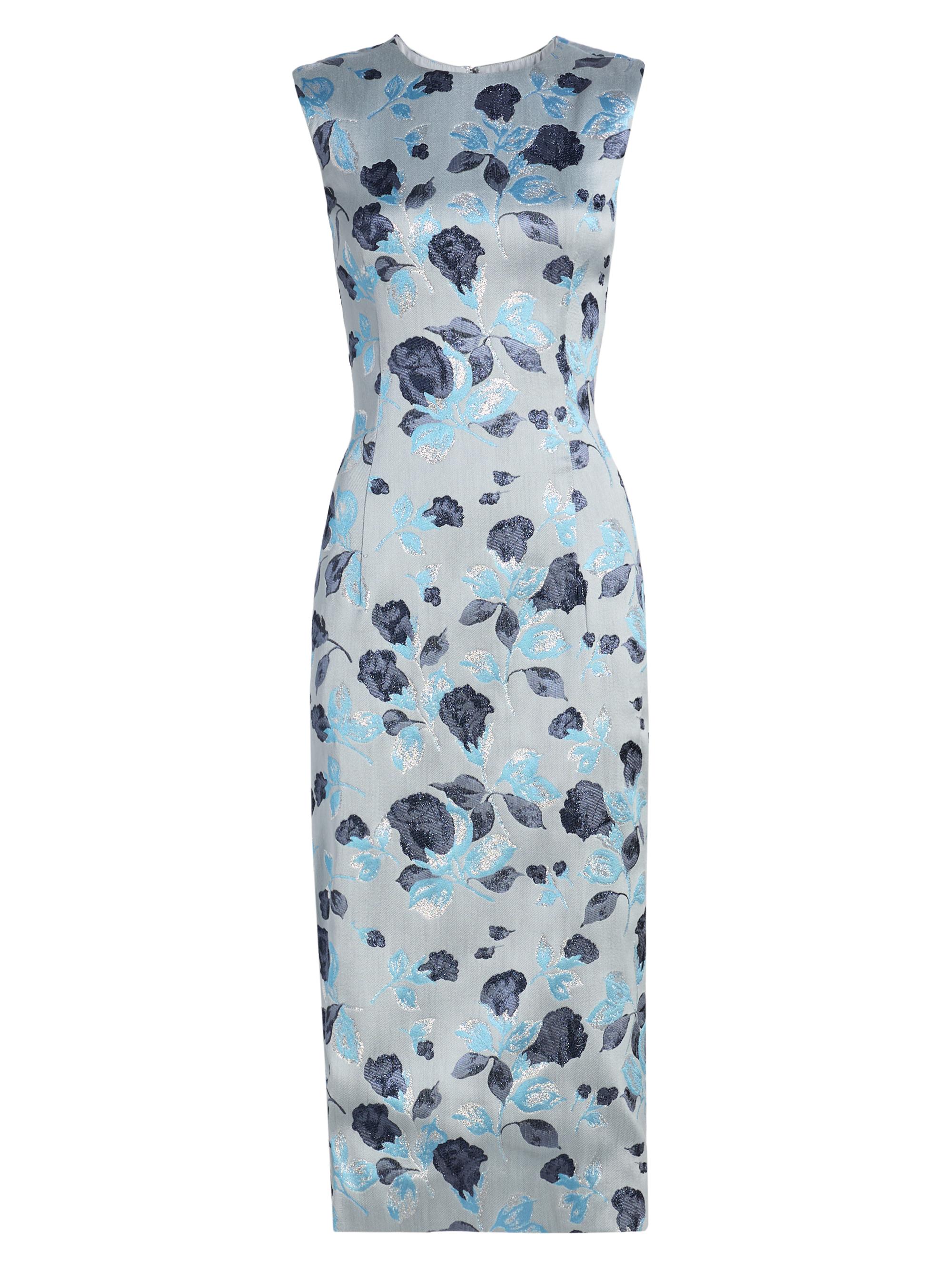 Prabal Gurung Women's Floral Jacquard Sheath Cocktail Dress - Ice Blue Multi