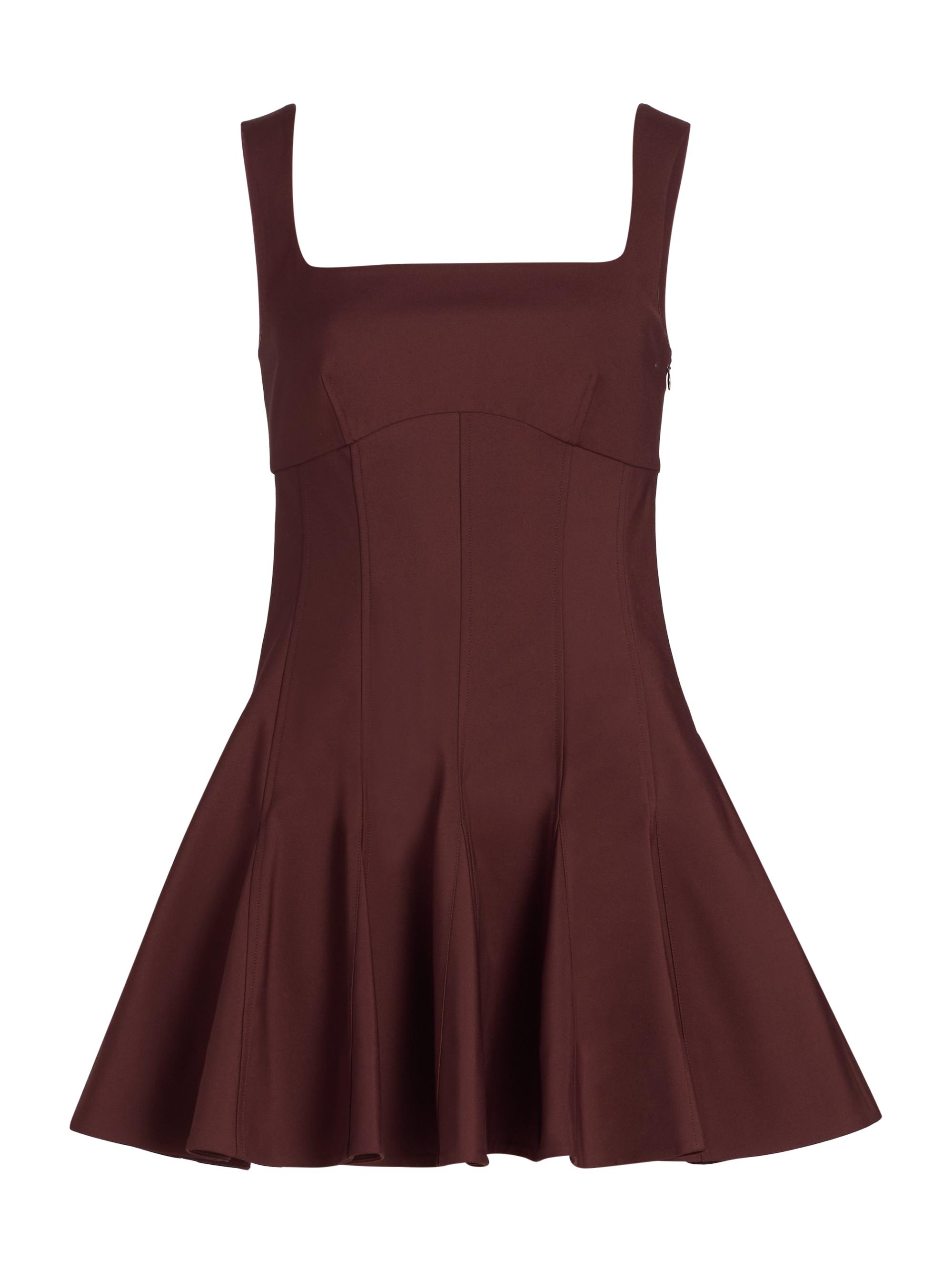 SIMKHAI Women's Emslie Stretch Cotton-Blend Sleeveless Minidress - Mahogany