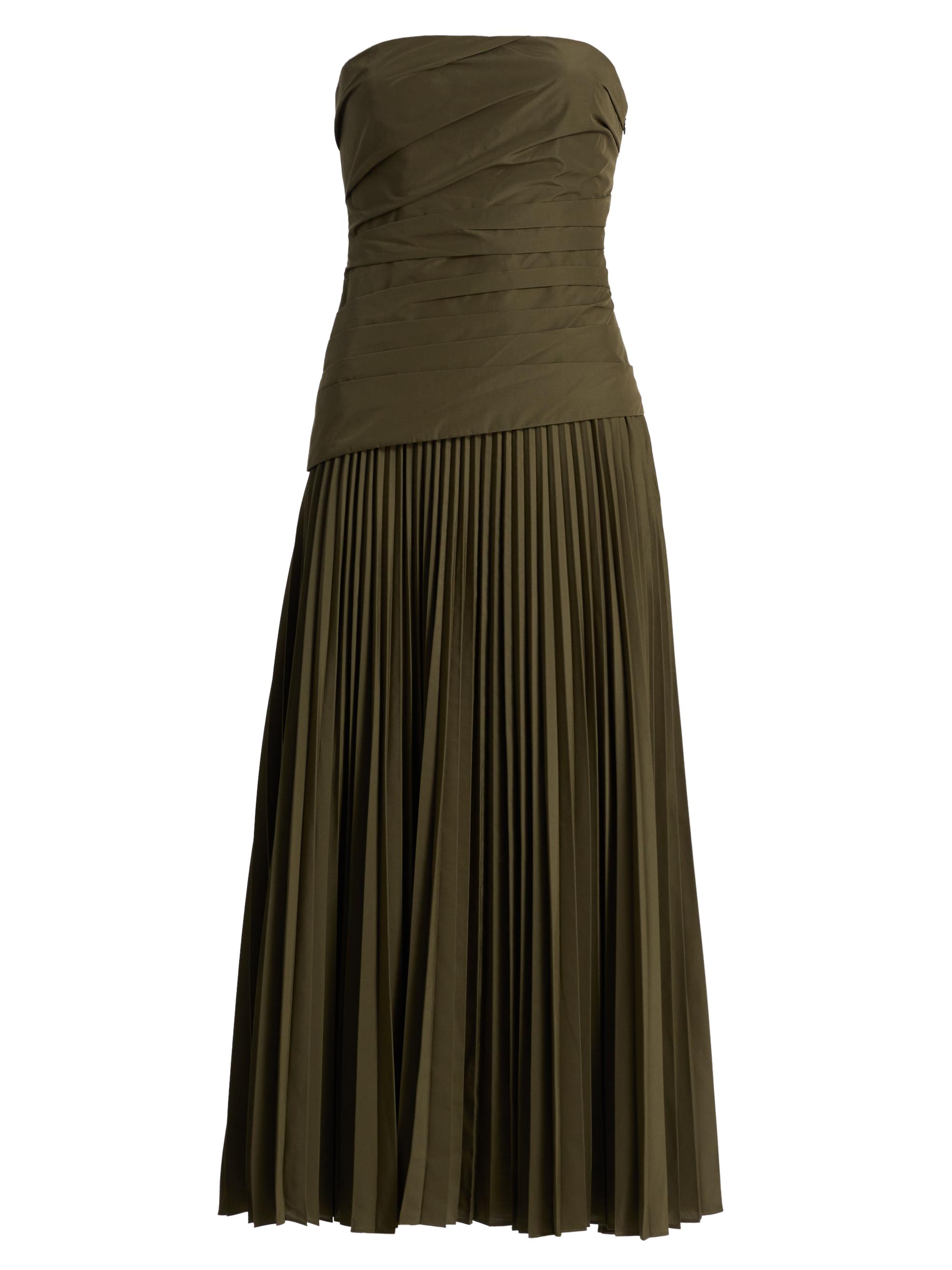 SIMKHAI Women's Arie Strapless Bustier Midi-Dress - Fern