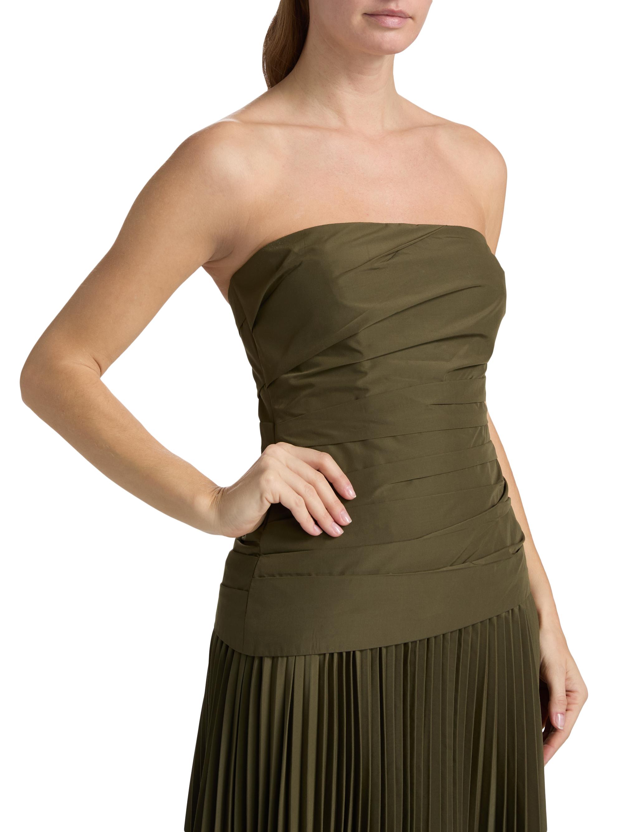Simkhai Women's Arie Strapless Bustier Midi-Dress - Fern - Size 10