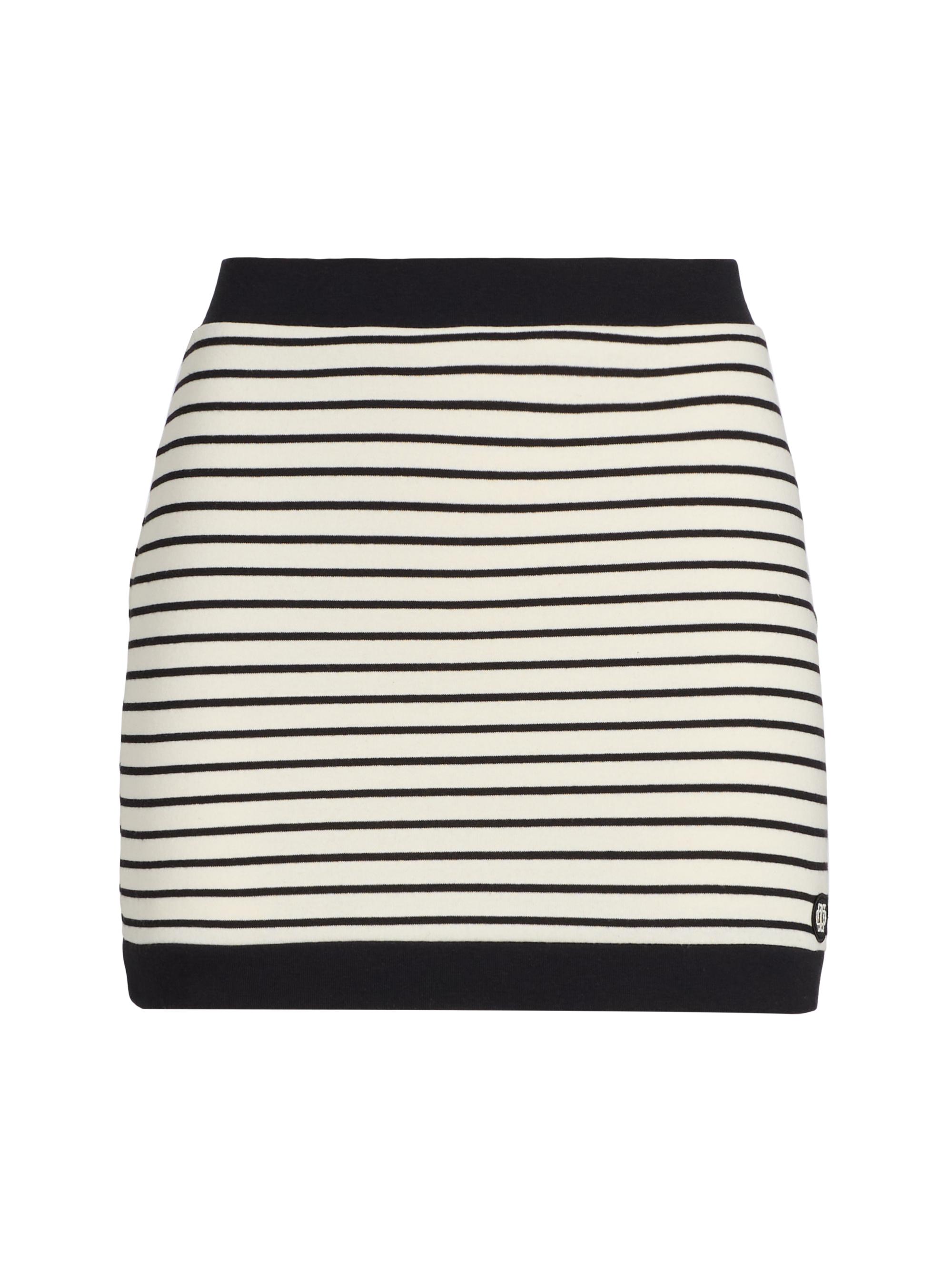 SIMKHAI Women's Jonie Striped Cotton-Blend Miniskirt - White Stripe