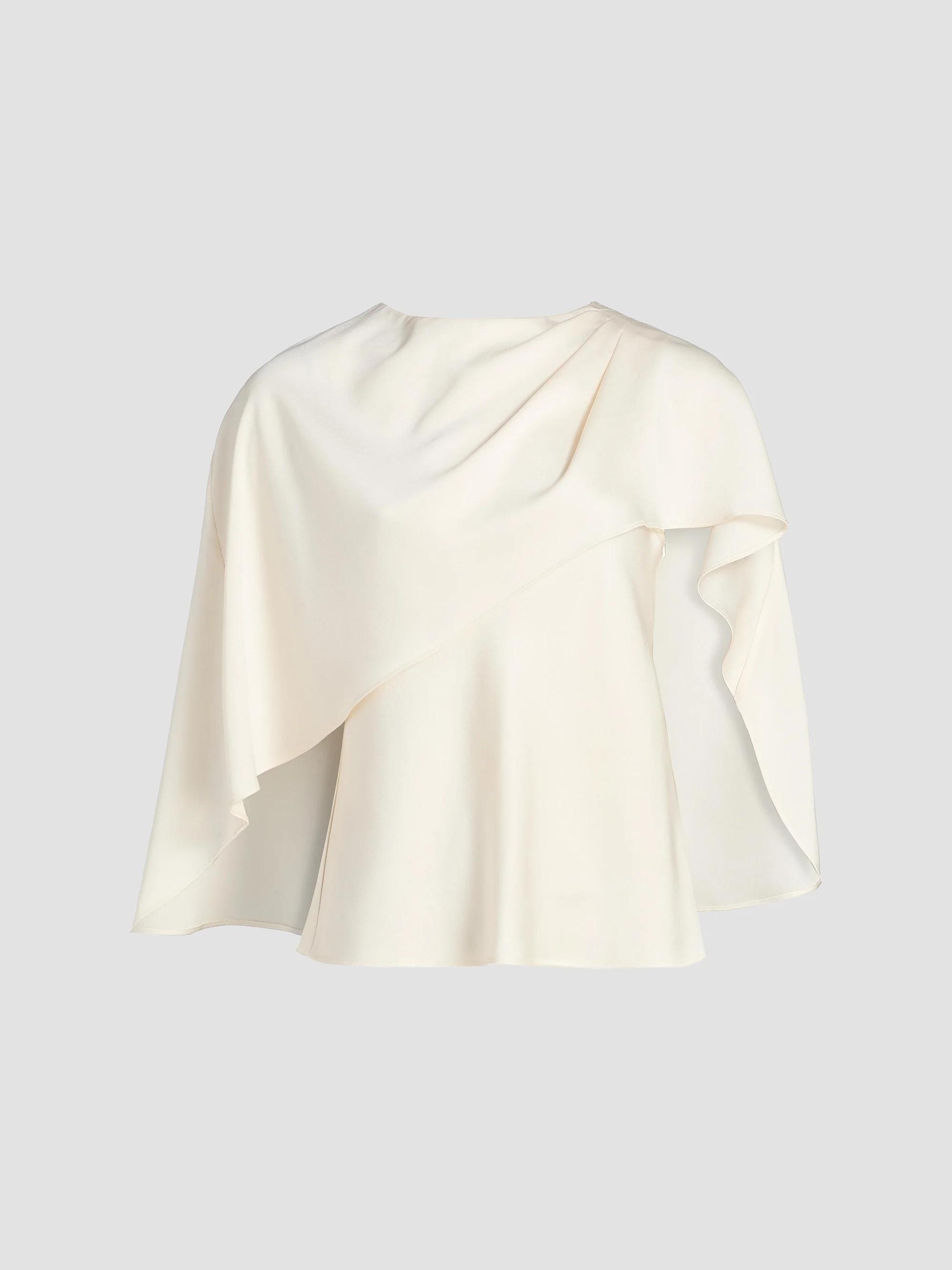 SIMKHAI Eliora Satin Cape Blouse | Saks Fifth Avenue