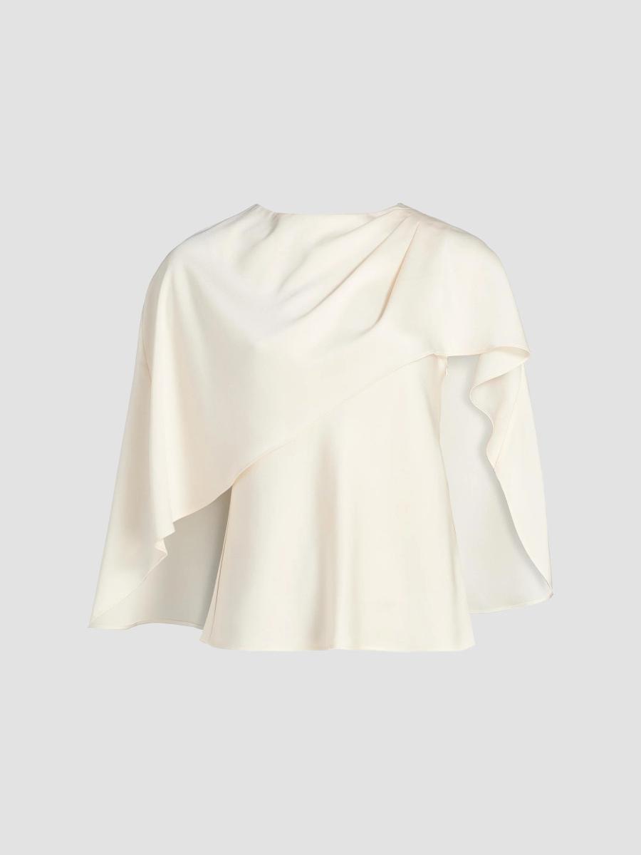 SIMKHAI Eliora Satin Cape Blouse | Saks Fifth Avenue