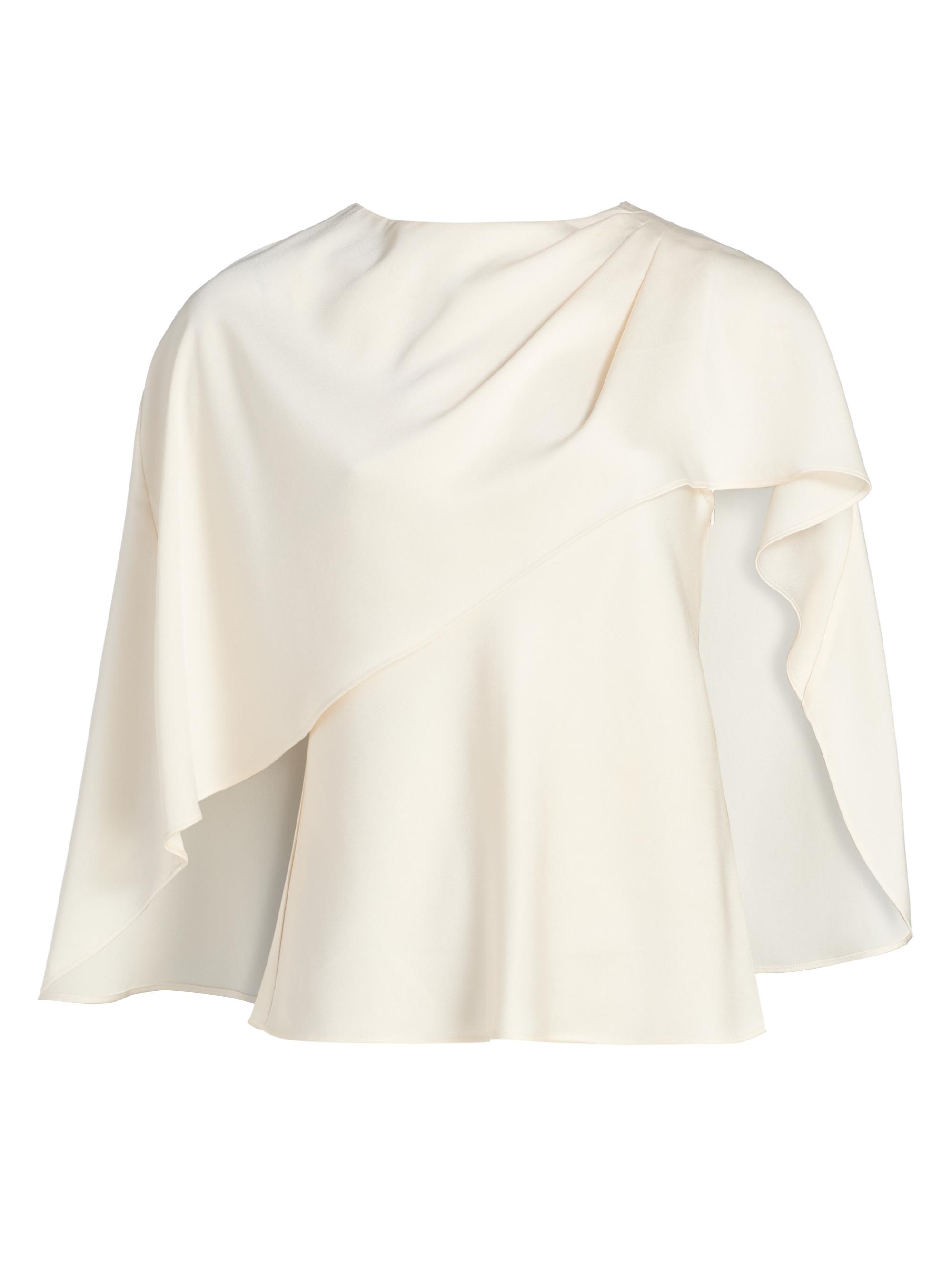 SIMKHAI Women's Eliora Satin Cape Blouse - Cream