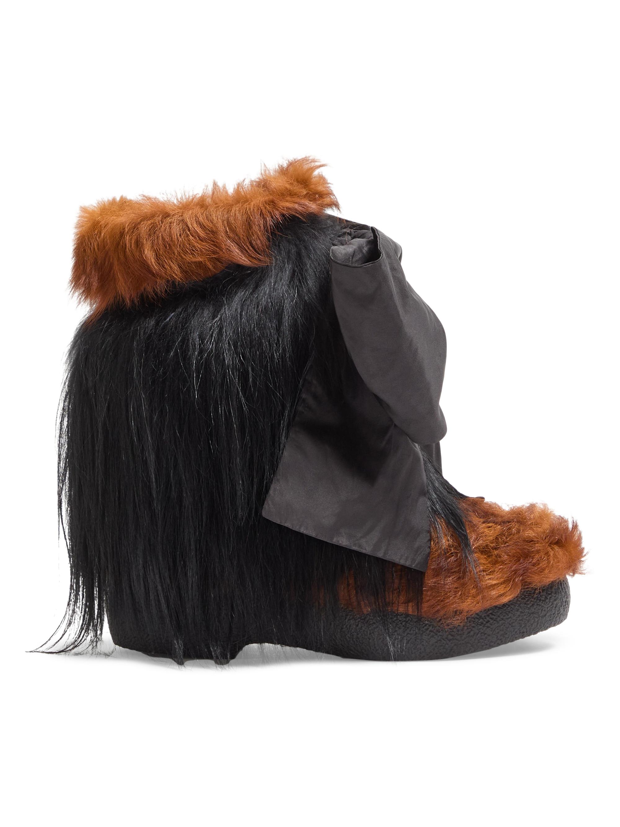 靴 Moon Boot Icon faux-fur  boots MOON BOOT Icon faux fur and faux leather snow boots | NET-A-PORTER