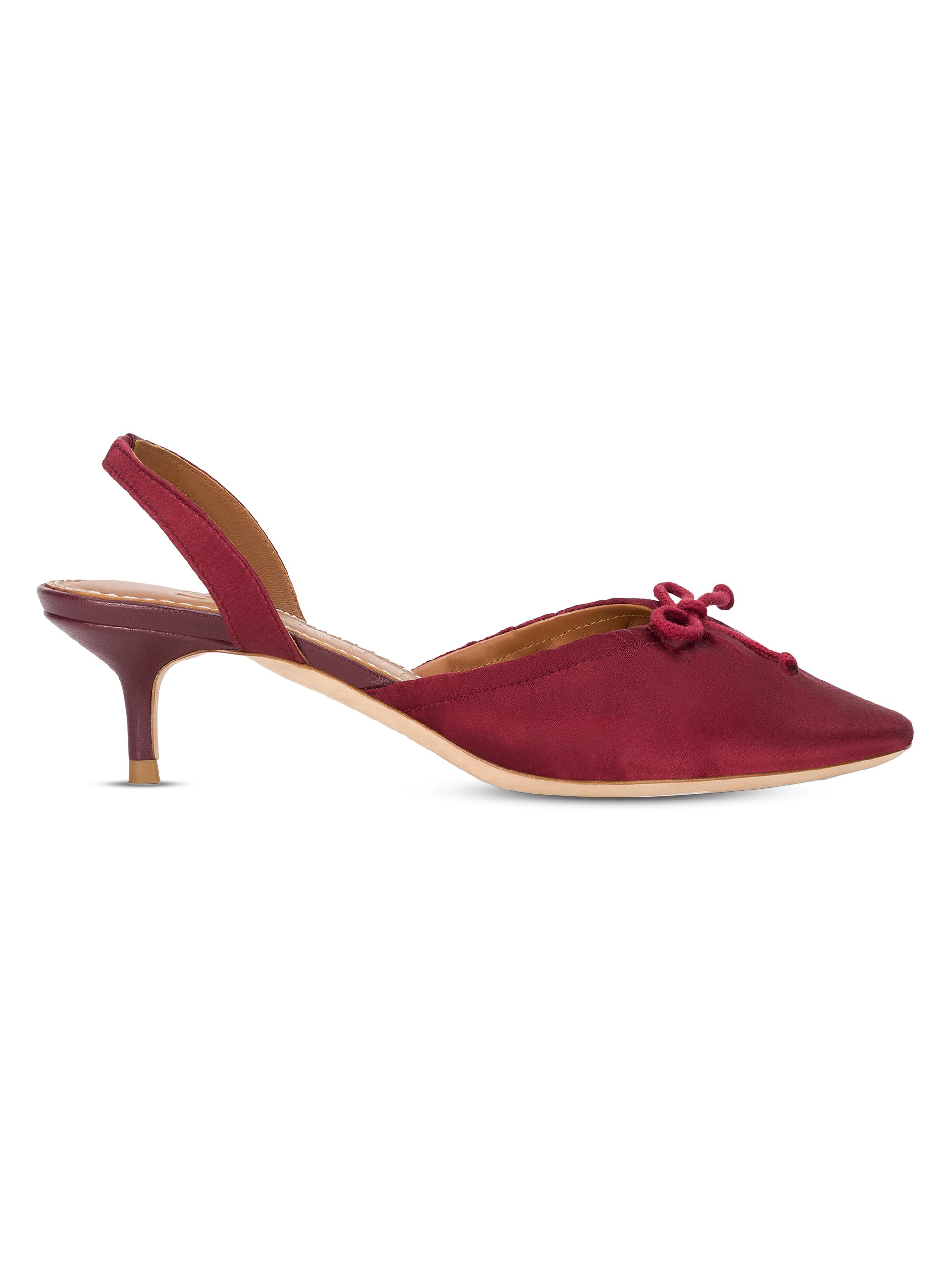 Staud Women's Alba 45MM Satin Slingback Pumps - Oxblood