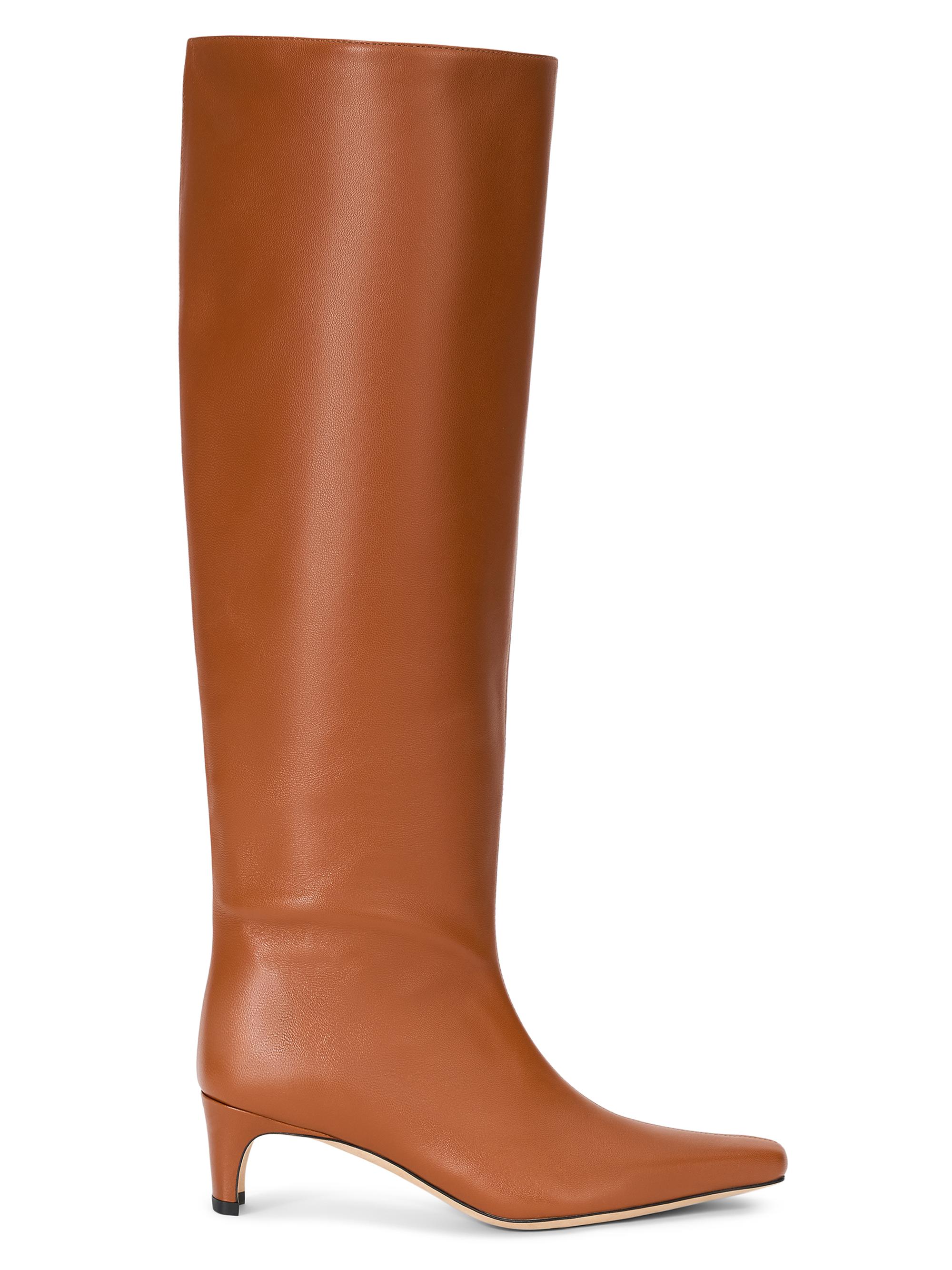 Staud Women's Wally 55MM Leather Knee-High Boots - Tabac