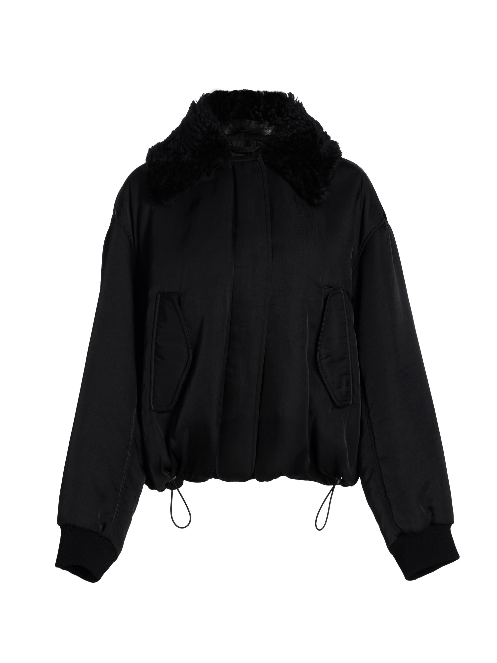 Simone Rocha Embellished Satin Cropped Bomber Jacket | Saks Fifth