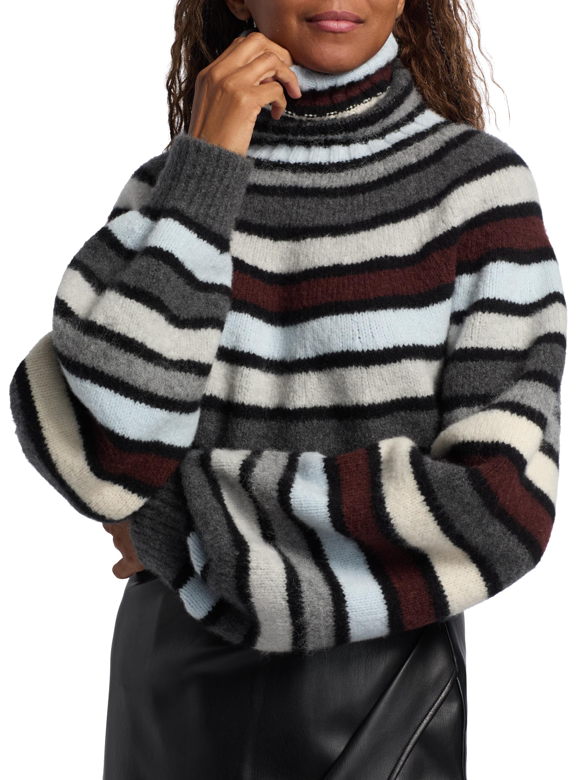 Proenza Schouler Danea Striped Cashmere-Blend Oversized Sweater