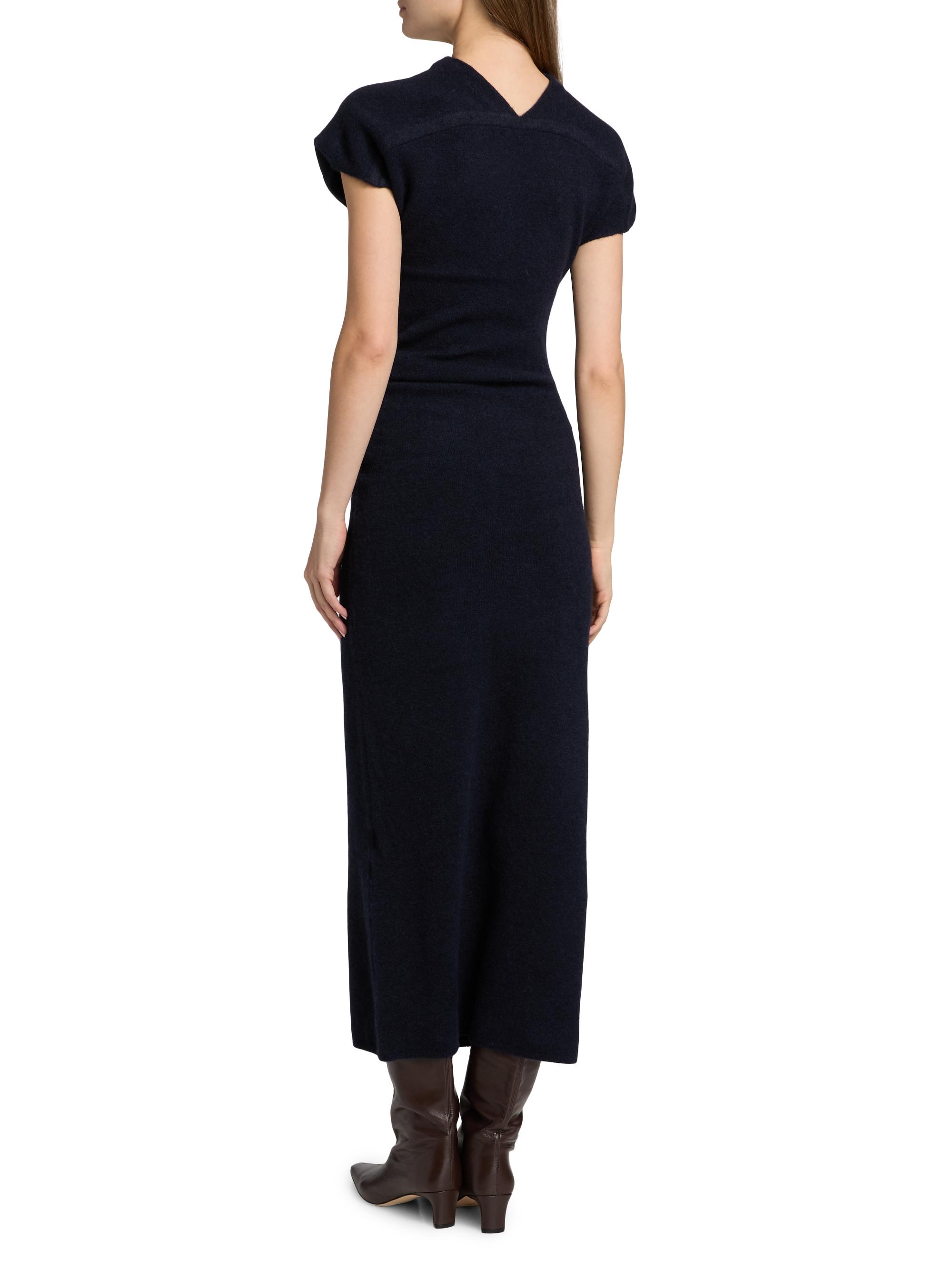 proenza schouler asymmetric wool-blend dress Paula Dress in Sheer Crepe Jersey Black