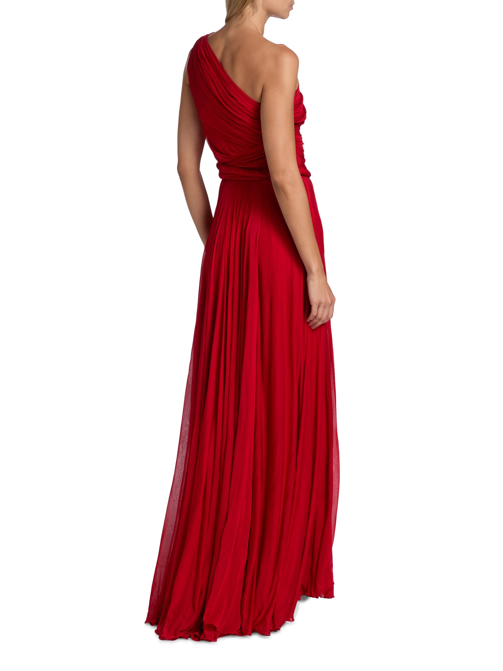 Giambattista Valli One-Shoulder Ruched Jersey Maxi Dress | Saks