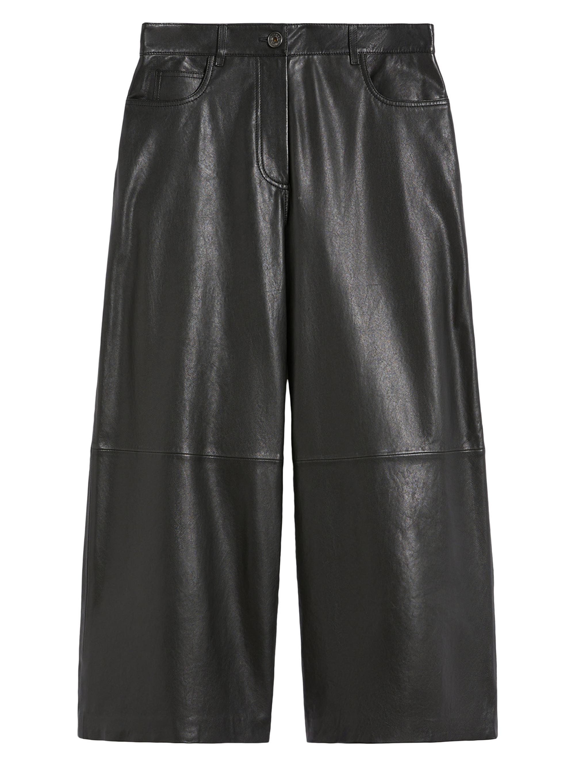 Weekend Max Mara Women's Nappa Leather Trousers - Black