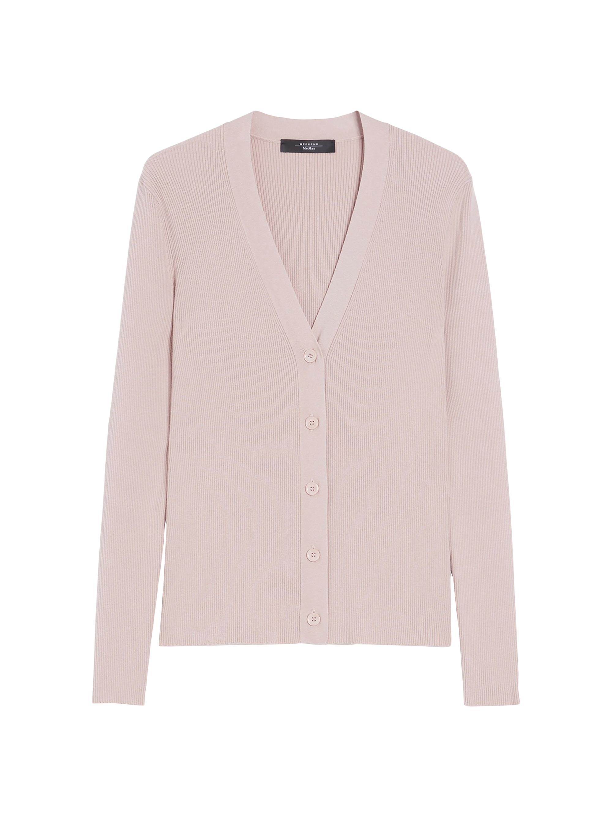 Weekend Max Mara Women's Viscose V-Neck Cardigan - Powder