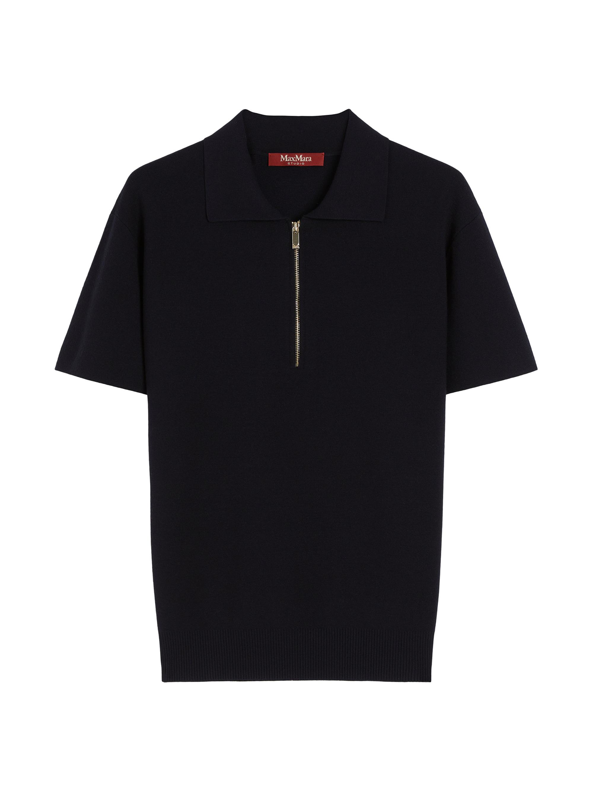 Max Mara Women's Viscose Yarn Polo Shirt - Navy