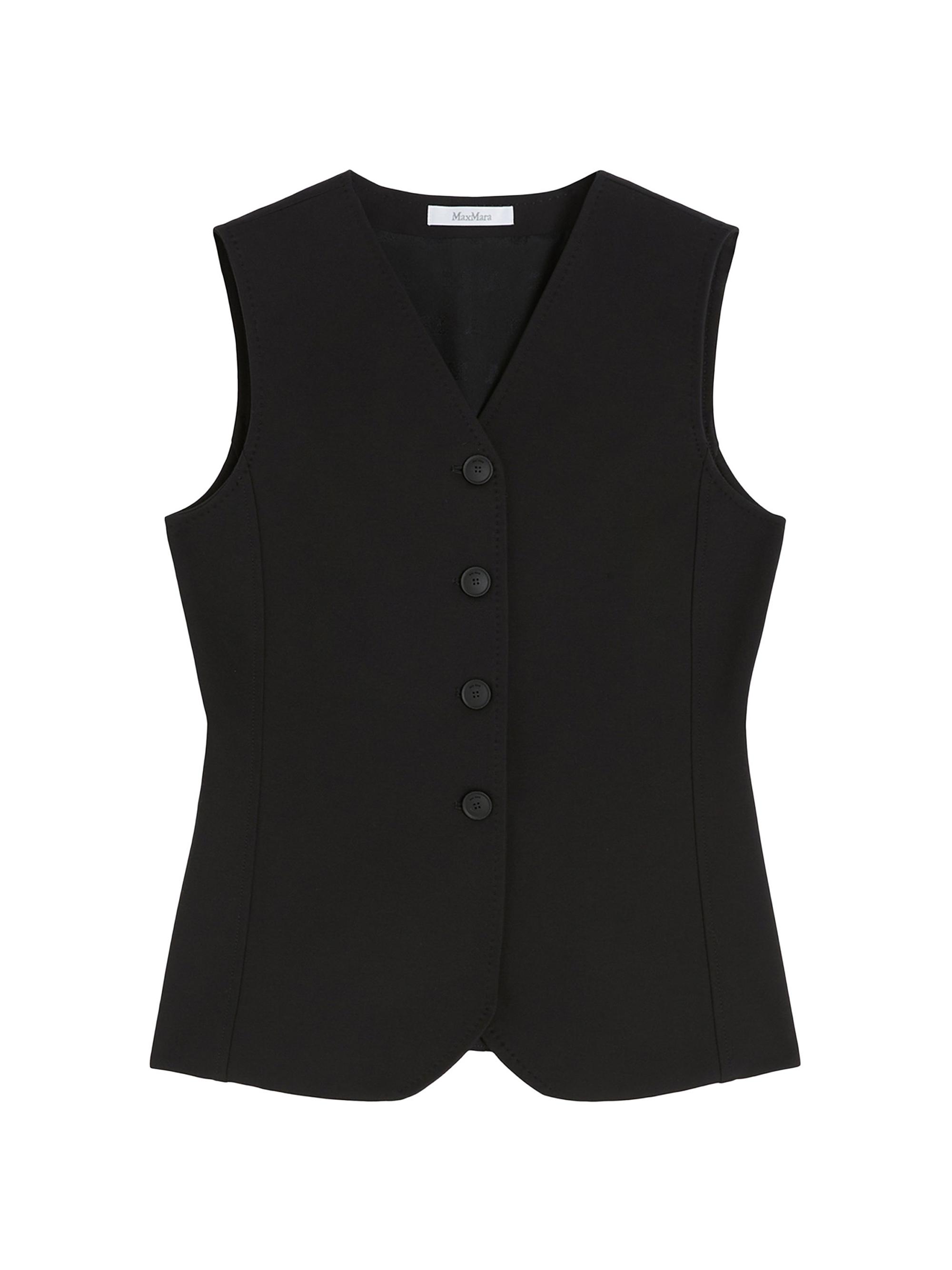 Max Mara Women's Compact Jersey Gilet - Black