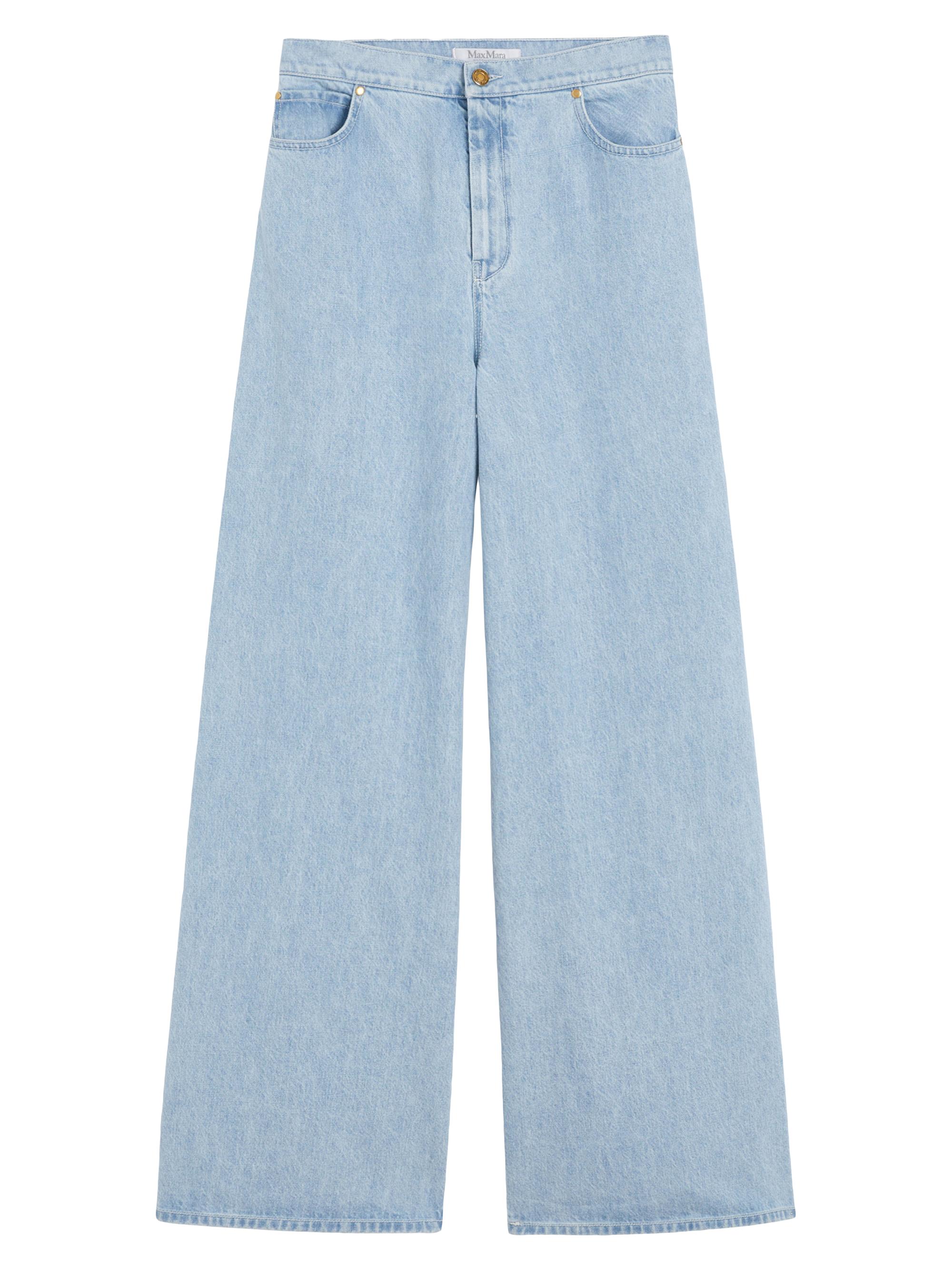 Max Mara Women's Wide Fit Denim Jeans - Light Blue Light Clean