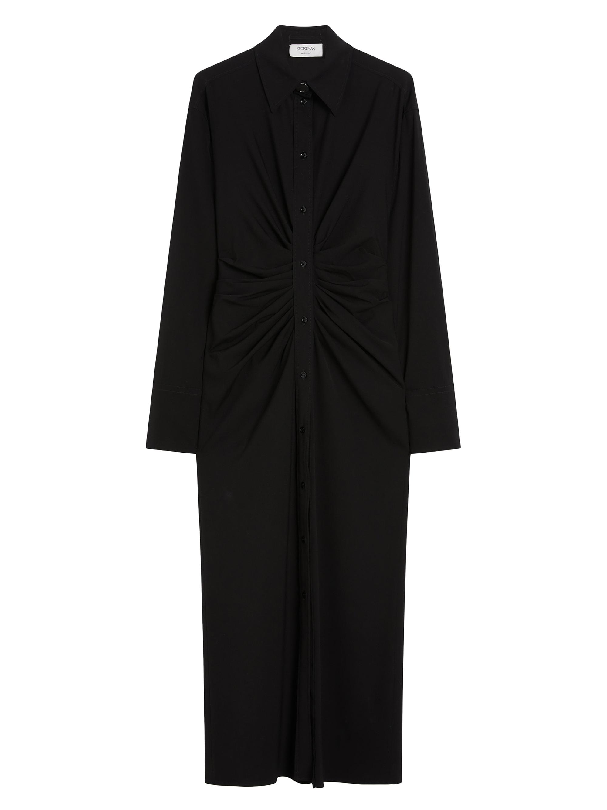 Sportmax Women's Fitted Dress with Ruching - Black