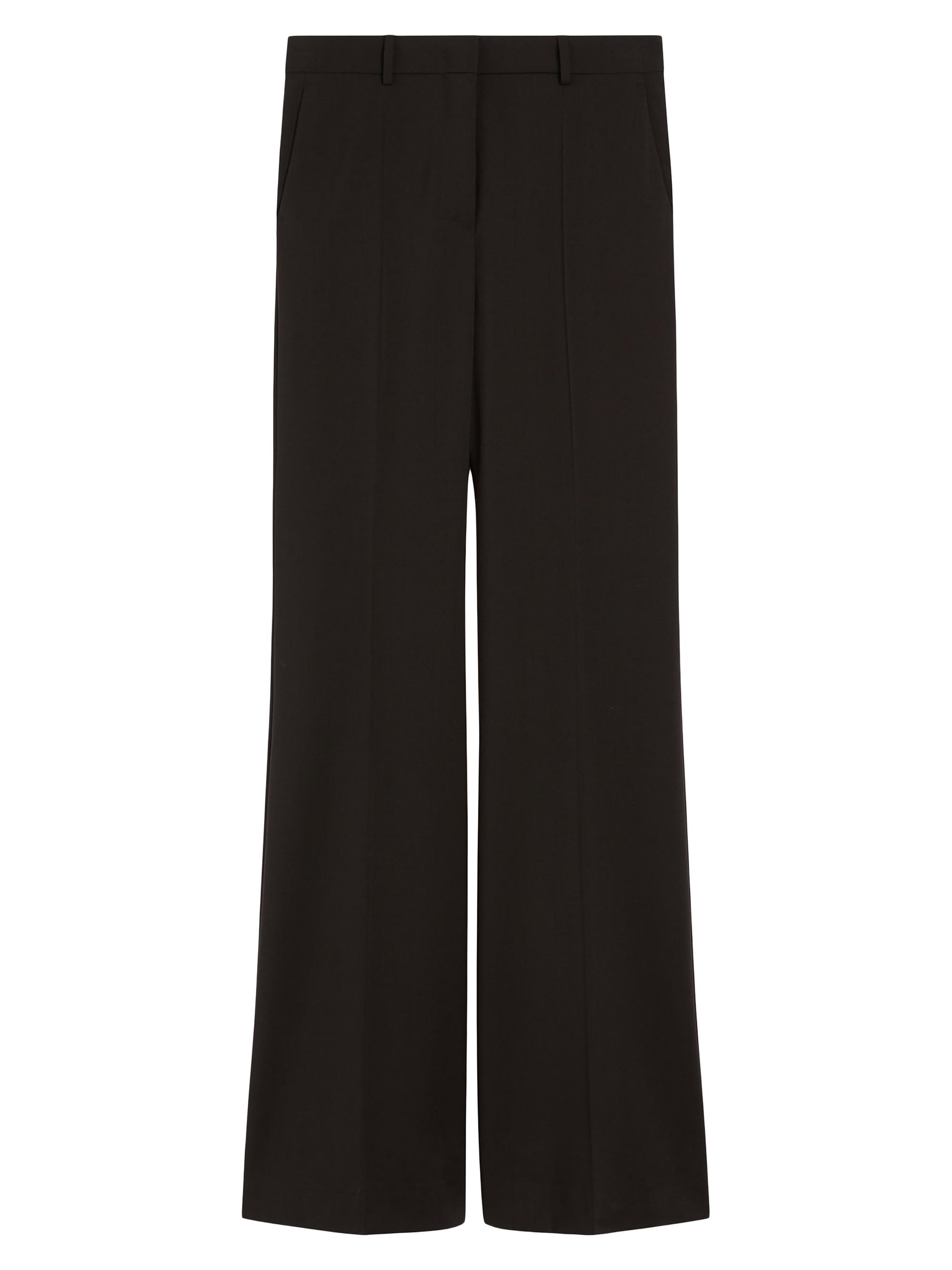 Sportmax Women's Flared Stretch Wool Trousers - Dark Brown