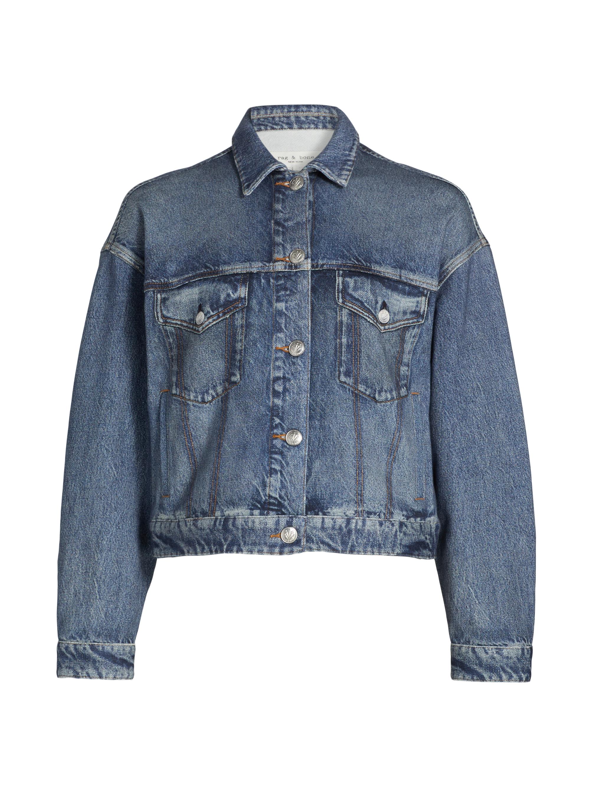 Alice + Olivia Jeff Heart Cut-Out Denim Jacket | Saks Fifth Avenue