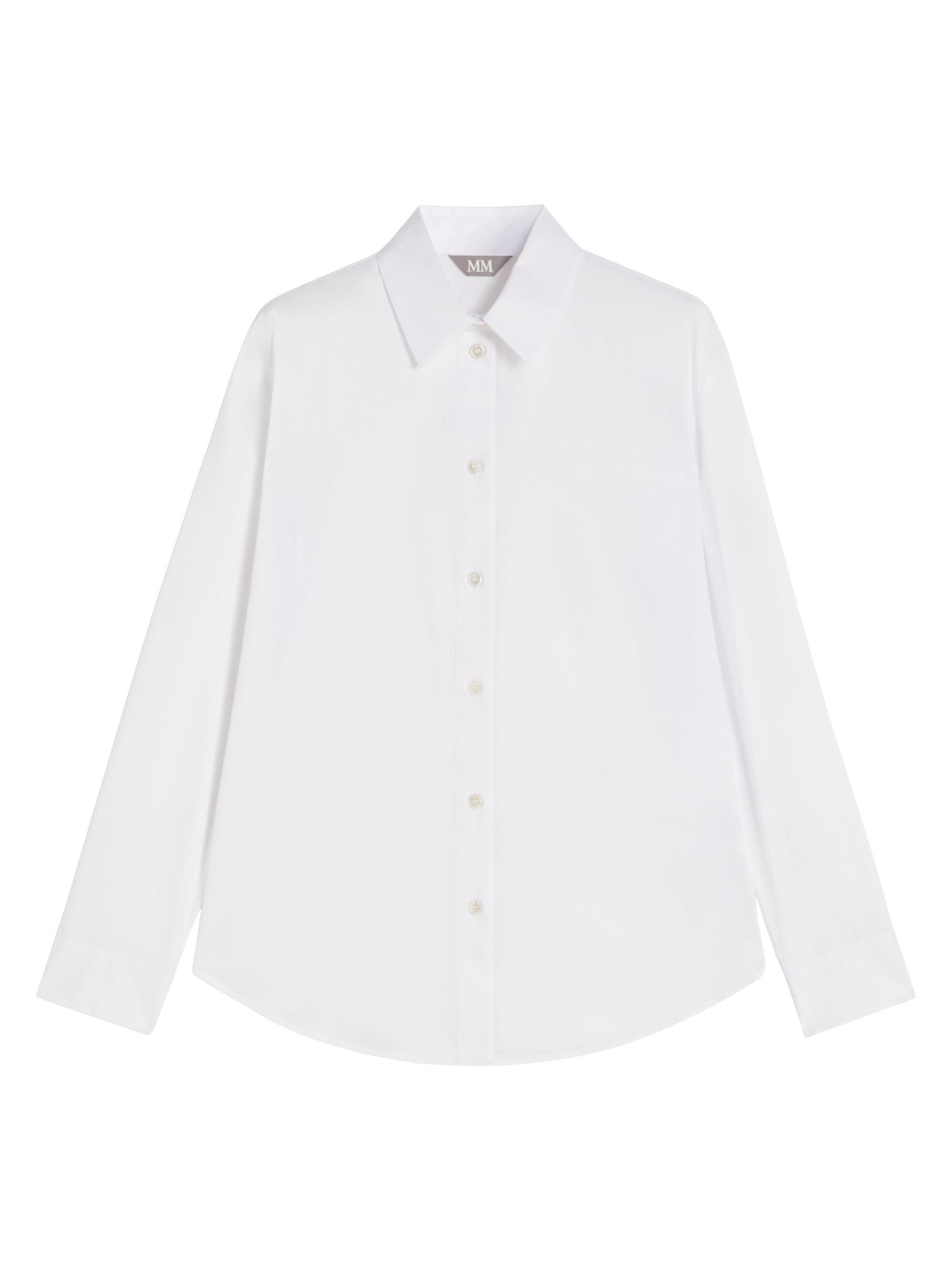 MM Max Mara Women's Cotton Satin Shirt - Optical White