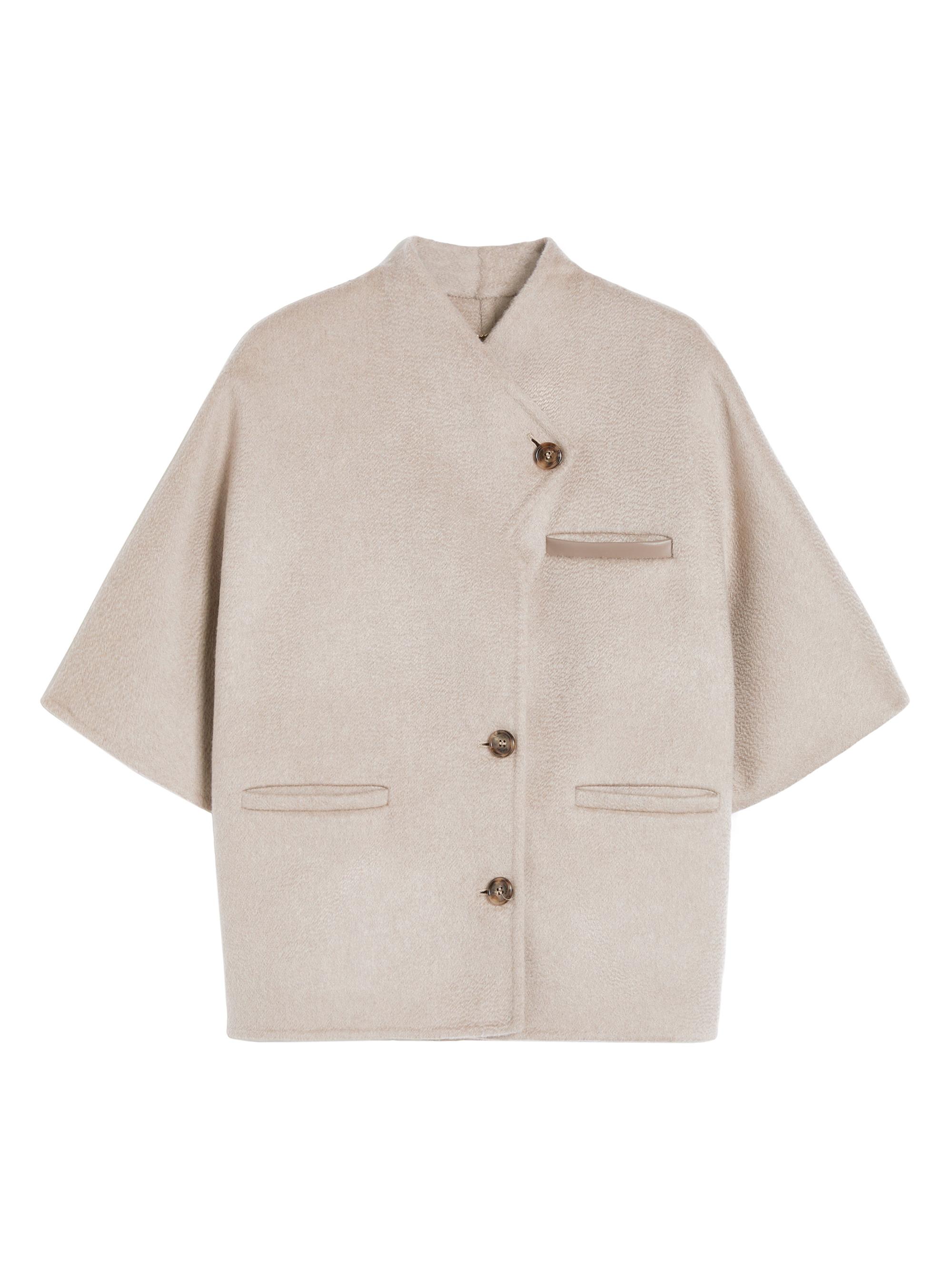 Max Mara Women's Long Cropped Cape in Cashmere Drap - Sand