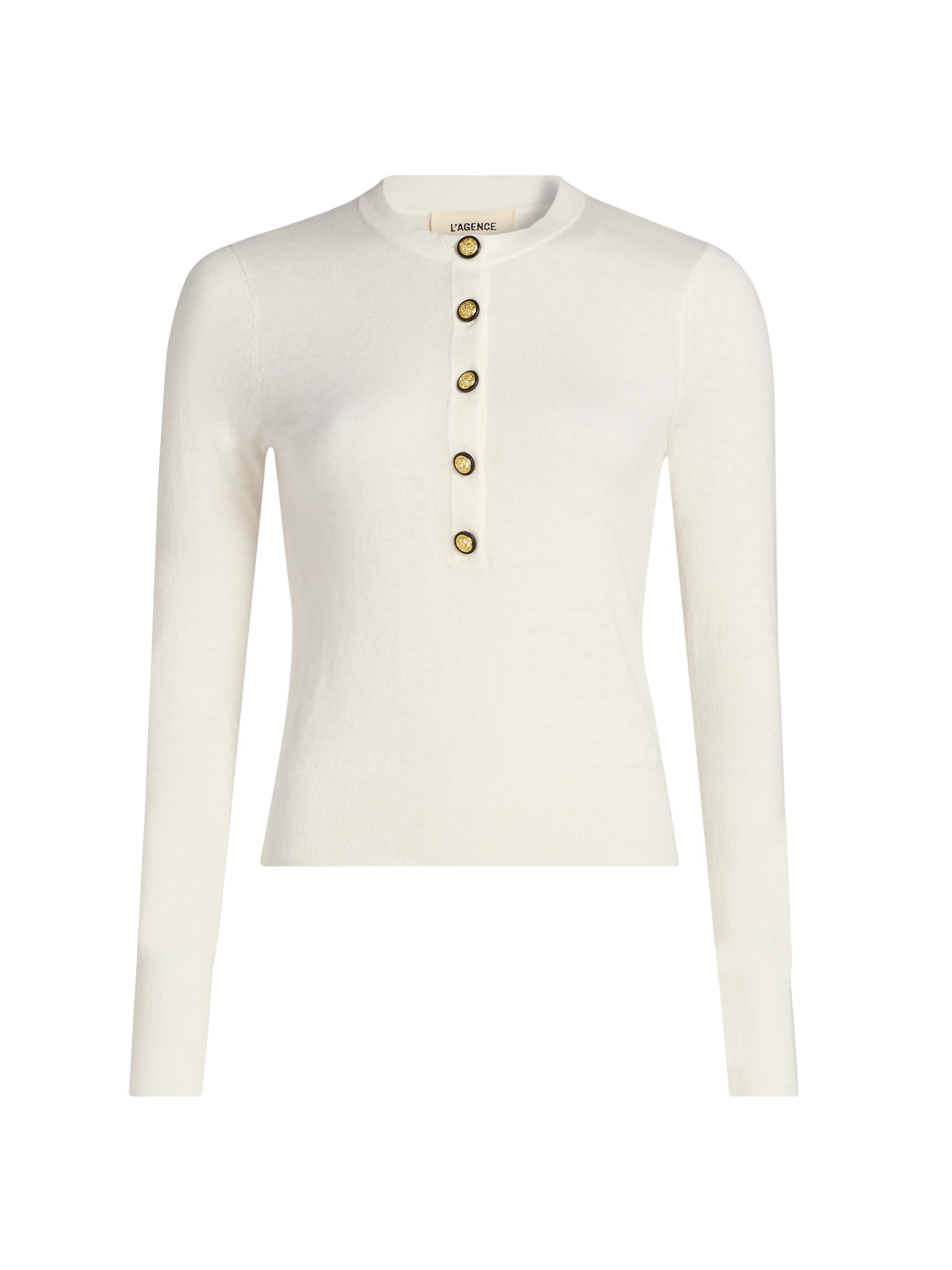 L'AGENCE Women's Ronda Knit Sweater -  Gold