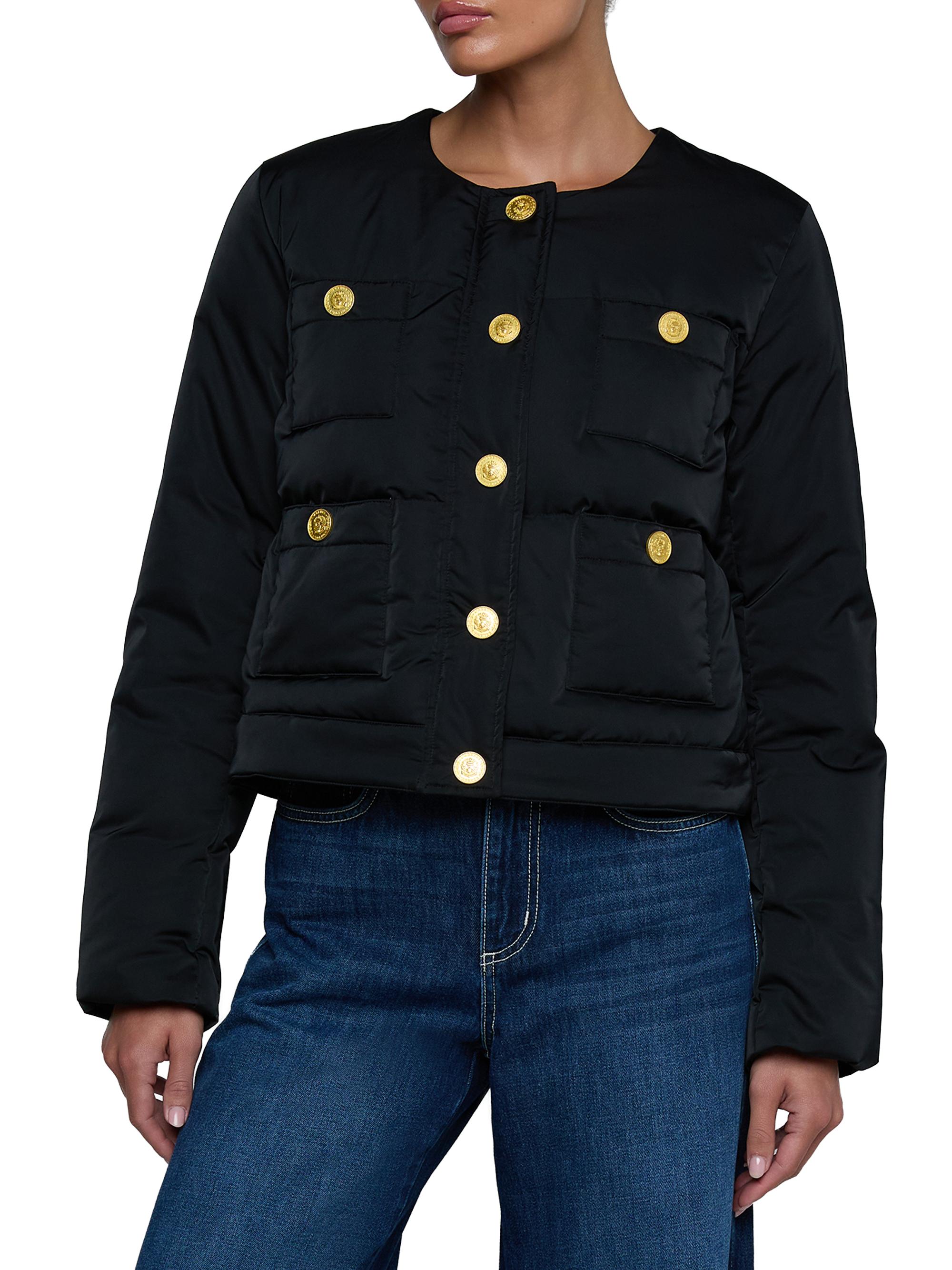 L'AGENCE Juana Scarf-Detail Down Puffer Jacket | Saks Fifth Avenue