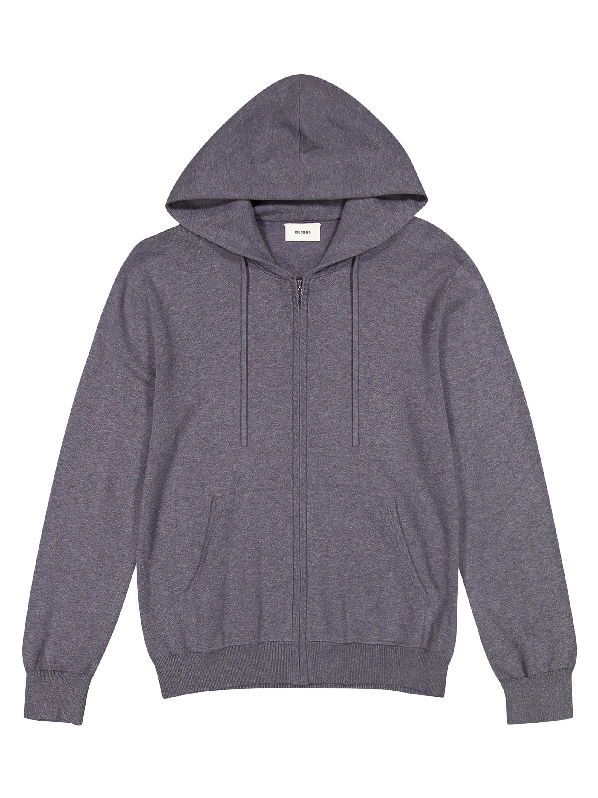 DL1961 Men's Zip-Up Hoodie - Charcoal Grey
