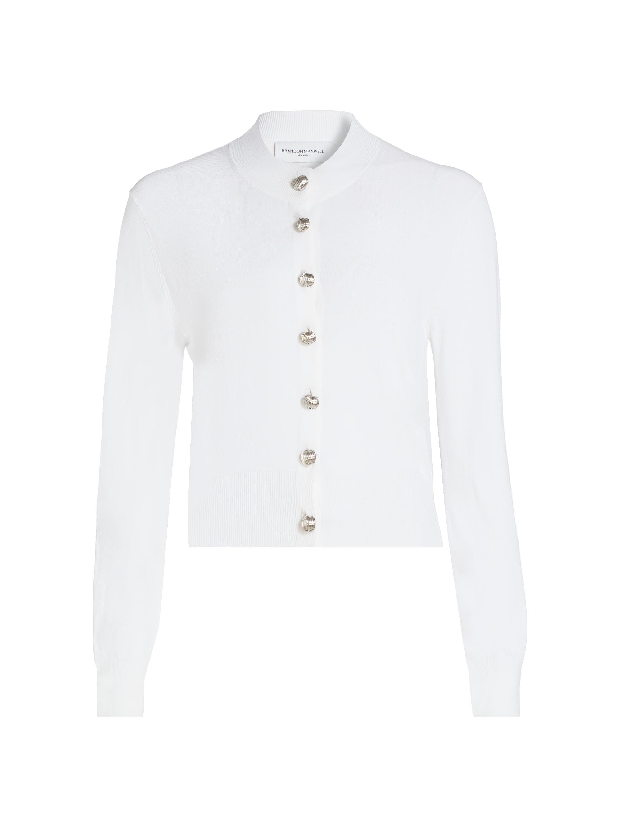 Brandon Maxwell Women's The Aubrey Cardigan - Optic White