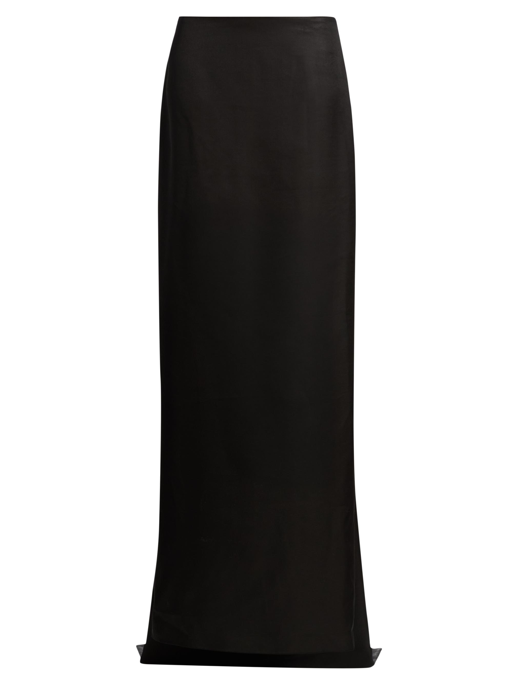 Brandon Maxwell Glazed Leather Draped Skirt | Saks Fifth Avenue