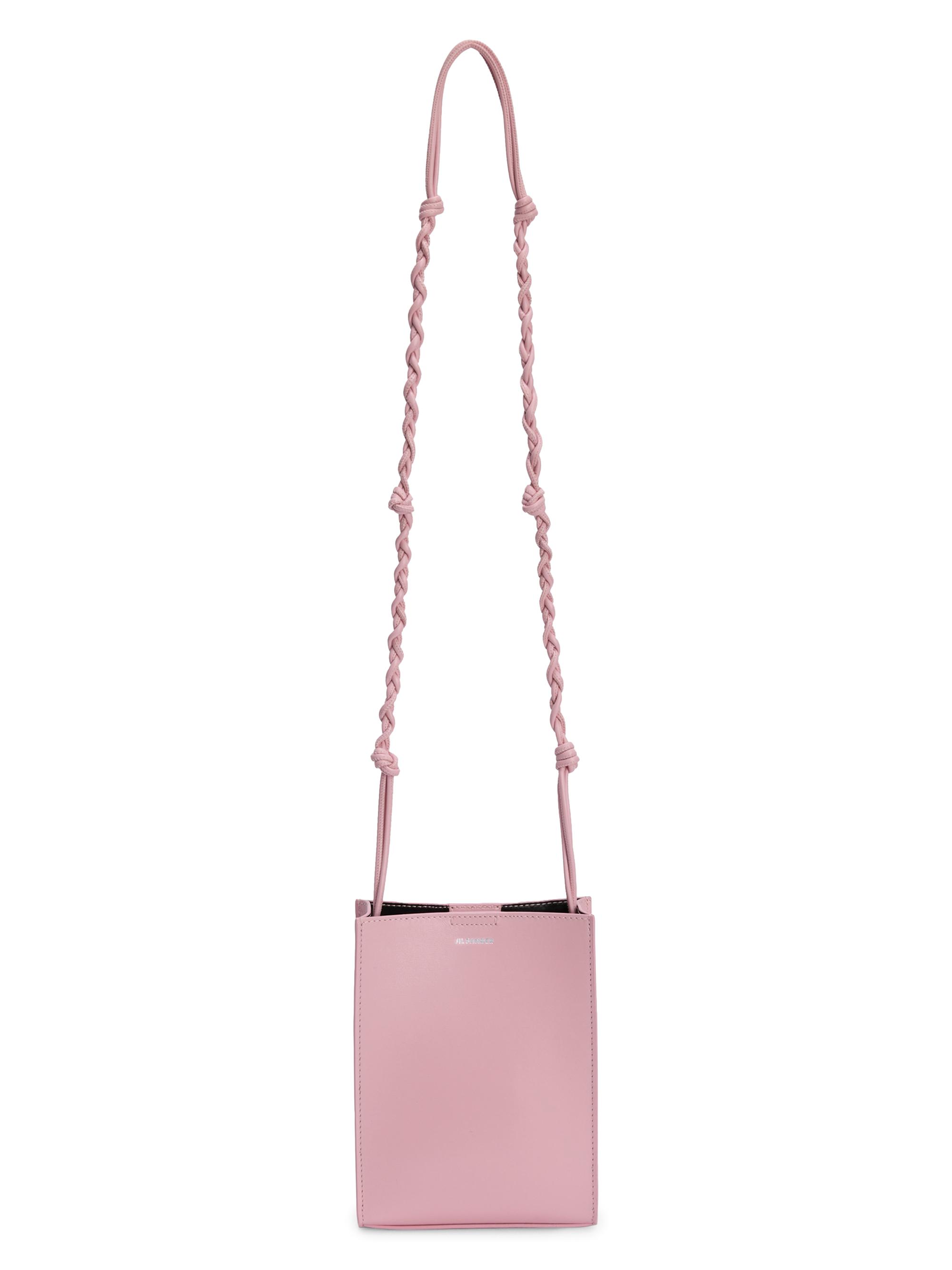 Jil Sander Women's  Tangle Logo Leather Shoulder Bag - Neon Rose