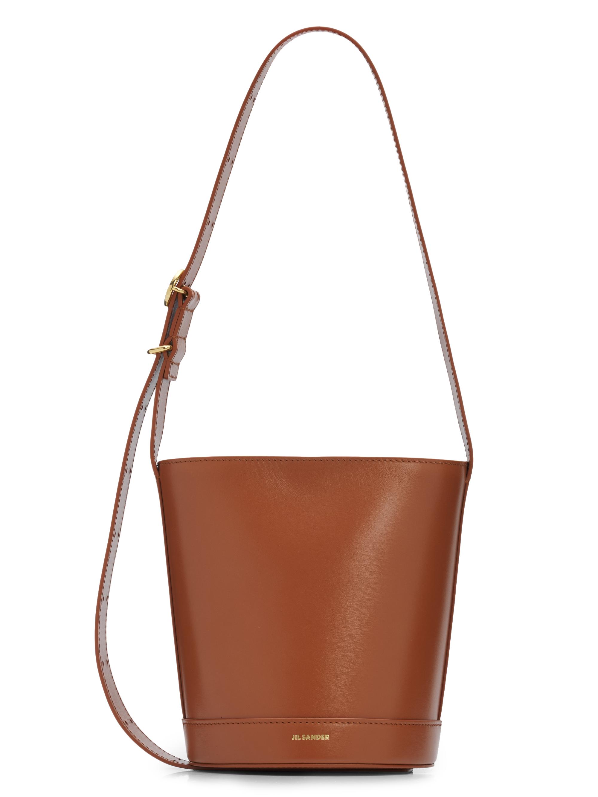 Jil Sander Women's Cannolo Leather Bucket Bag - Tan