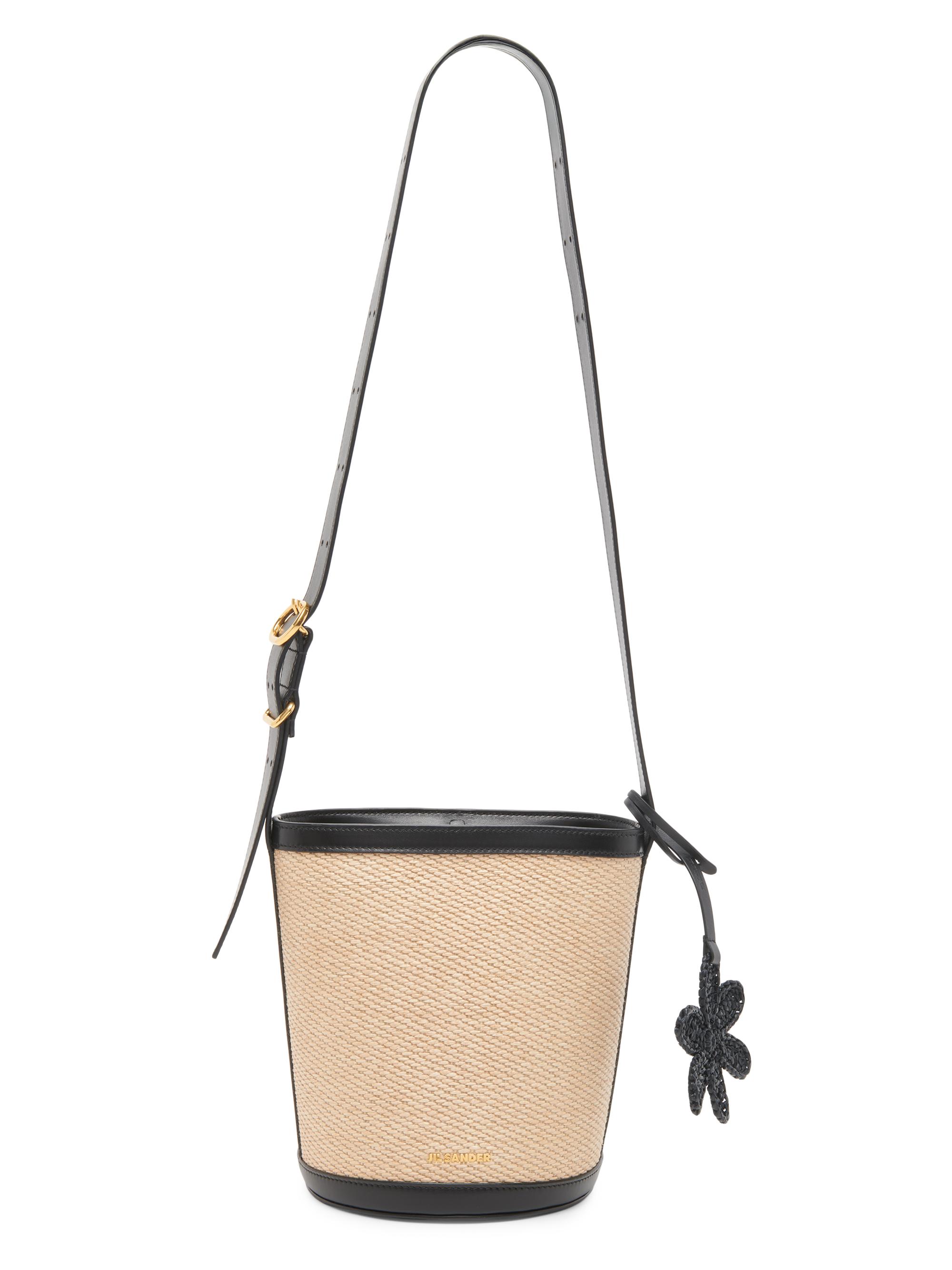 Jil Sander Women's Cannolo Leather & Woven Bucket Bag - Natural