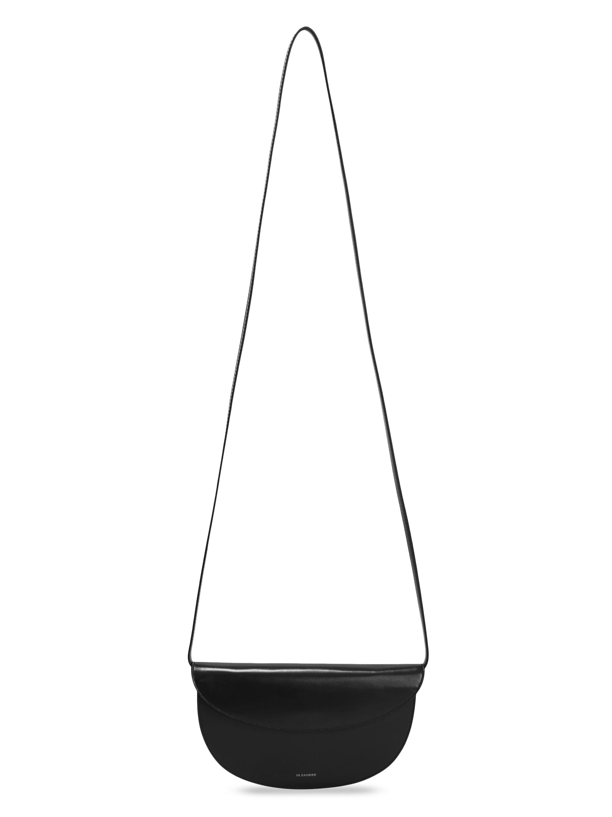 Jil Sander Women's Curve Leather Crossbody Bag - Black